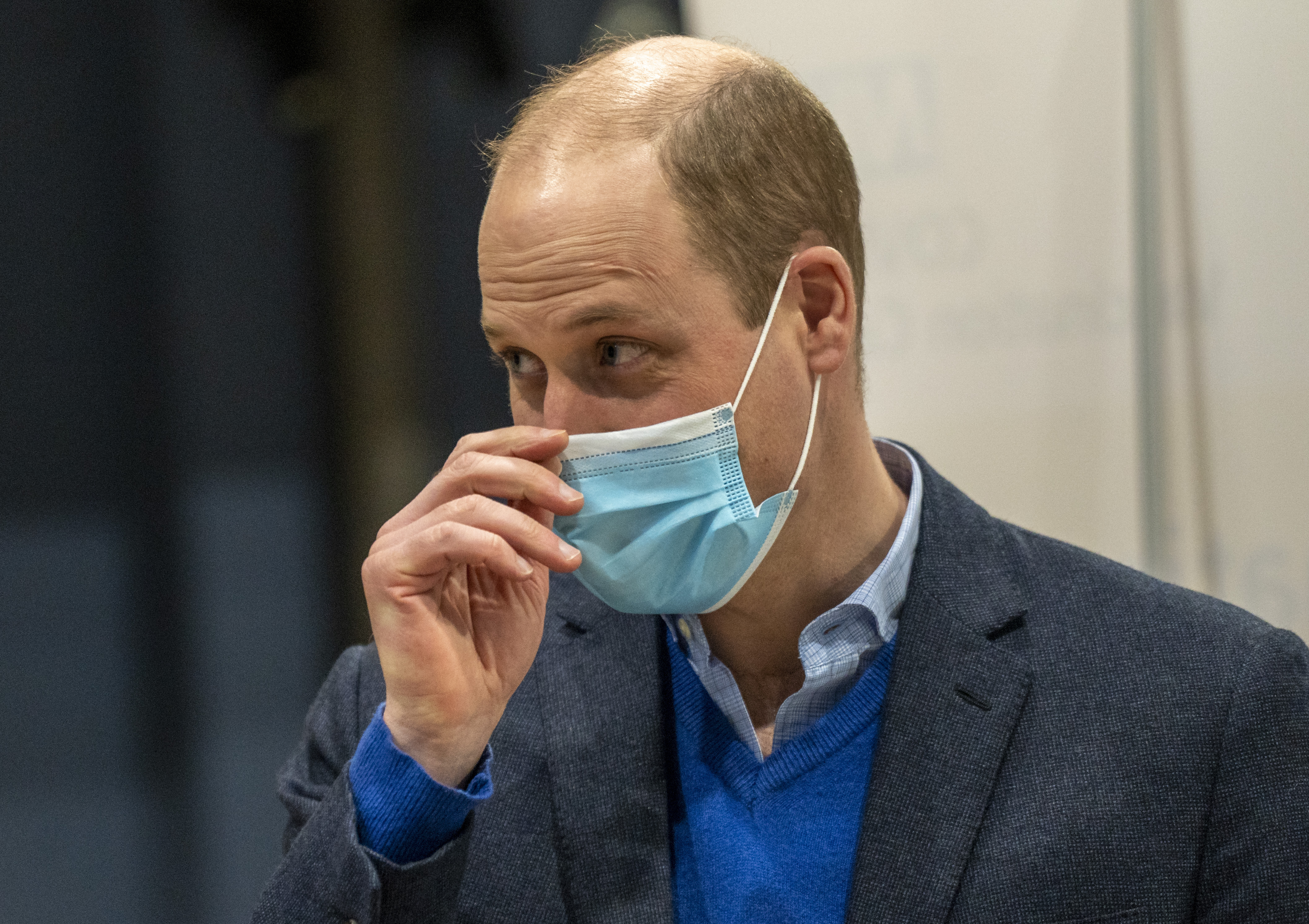 Cover image: Prince William during a visit to a vaccination centre in Norfolk last month (Picture: PA).