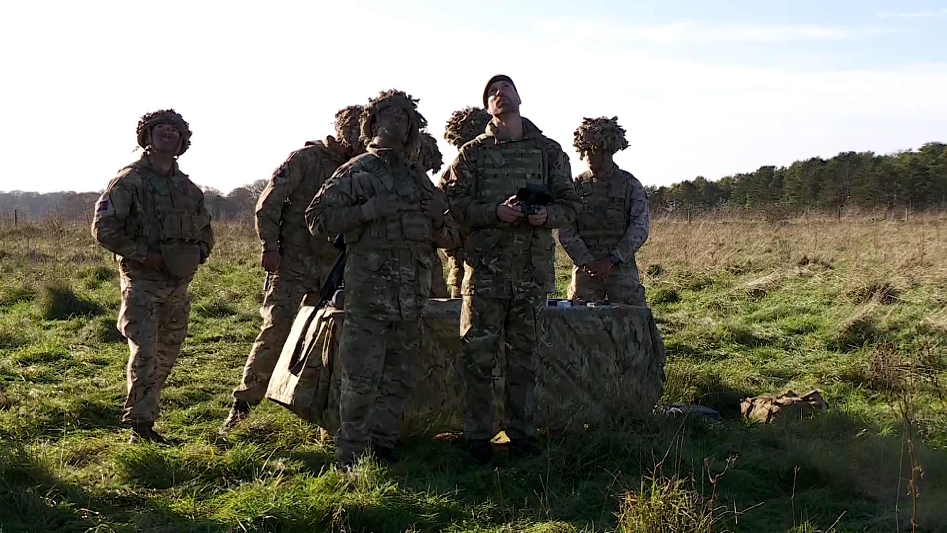 Prince William flying drone with 1st Bn Welsh Guards at Salisbury Plain