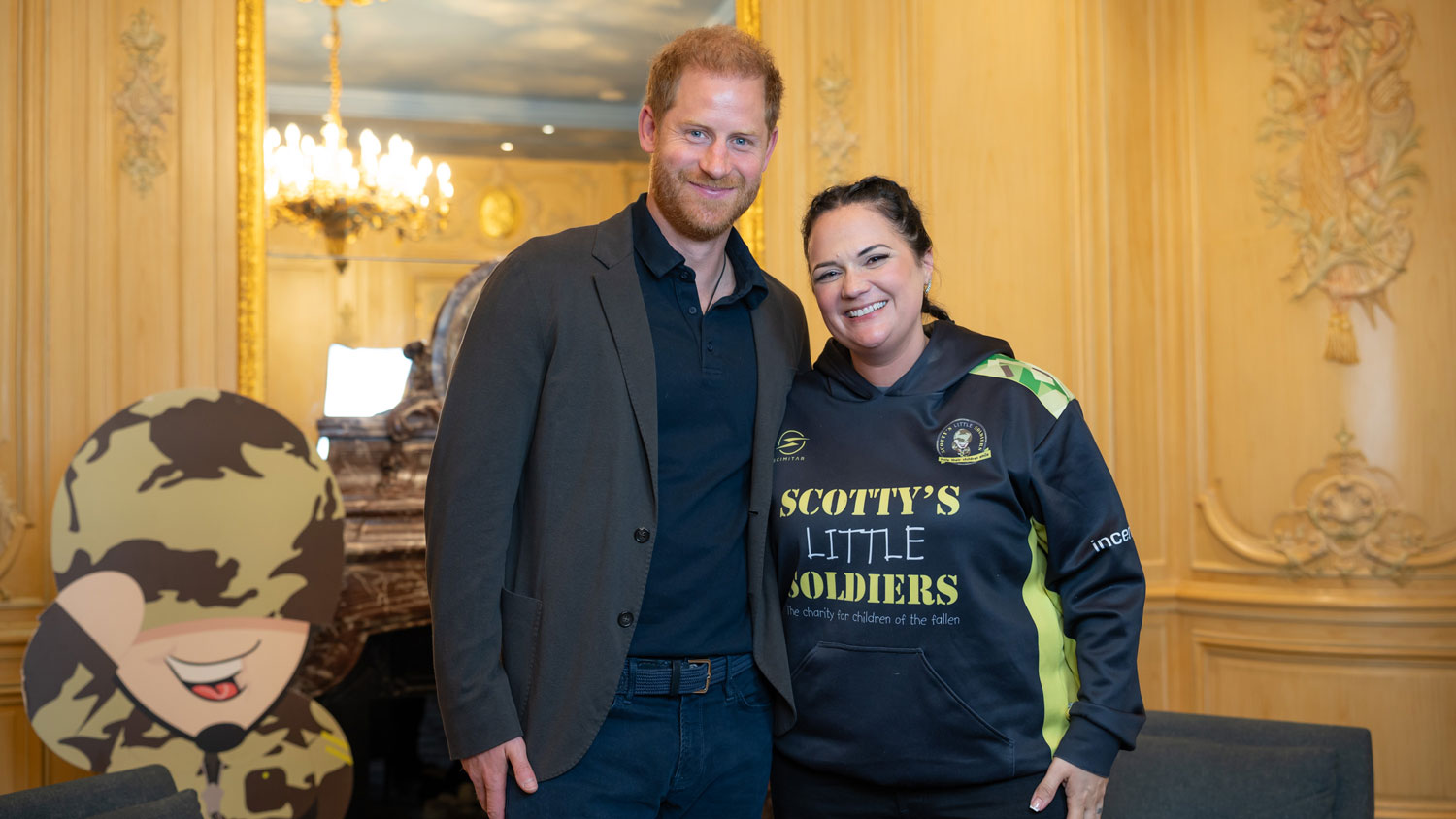 Prince Harry, The Duke of Sussex and Scotty's Founder Nikki Scott CREDIT Scotty's Little Soldiers