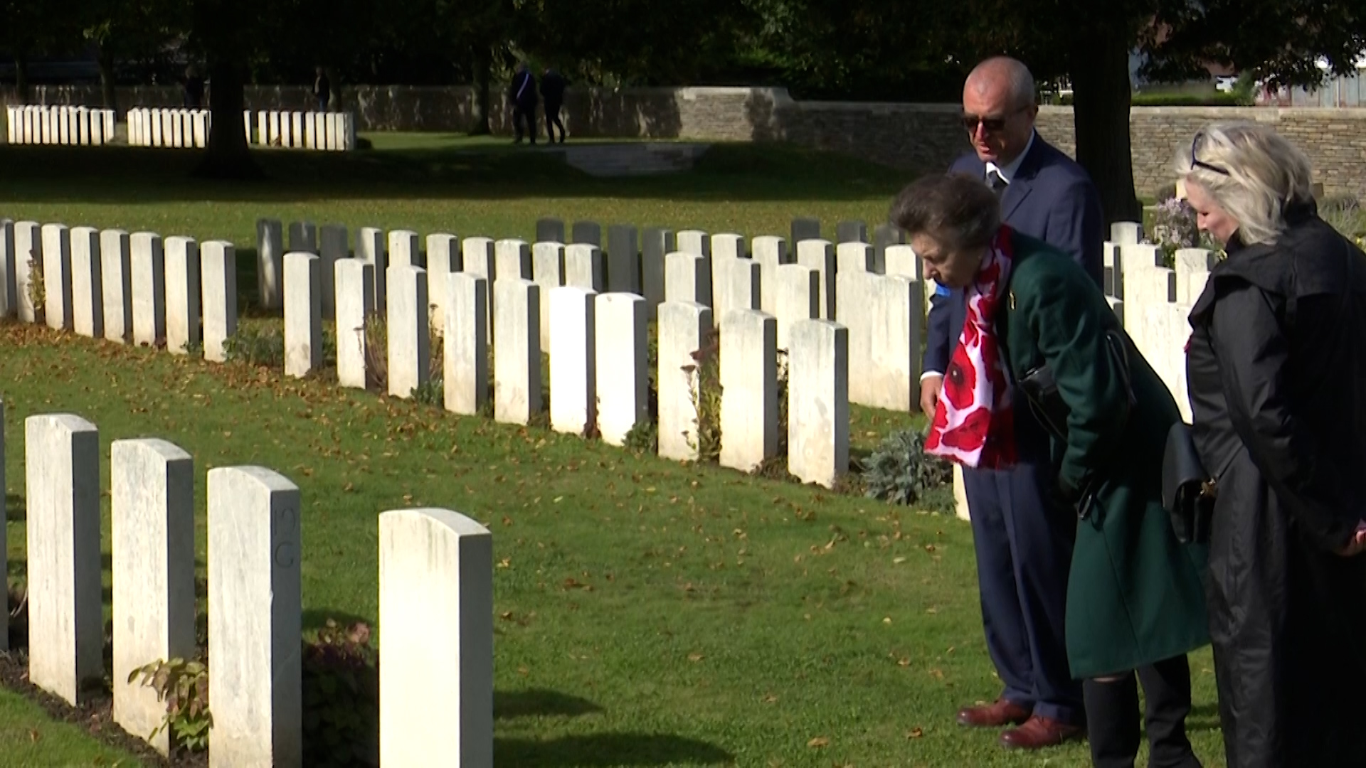Princess Anne at the burial service for two unknown soldiers at Loos 280924 CREDIT BFBS