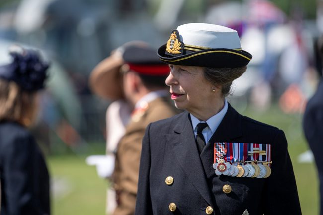 Princess Anne in military uniform at Salisbury Armed Forces Day 290619 CREDIT MOD