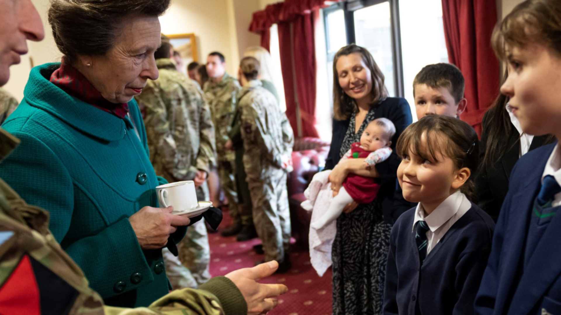 Children and family members of the soldiers also got the chance to meet The Princess Royal (Picture: British Army).