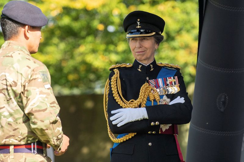 Princess Royal meets soldiers from 30th Signal Regiment last year 