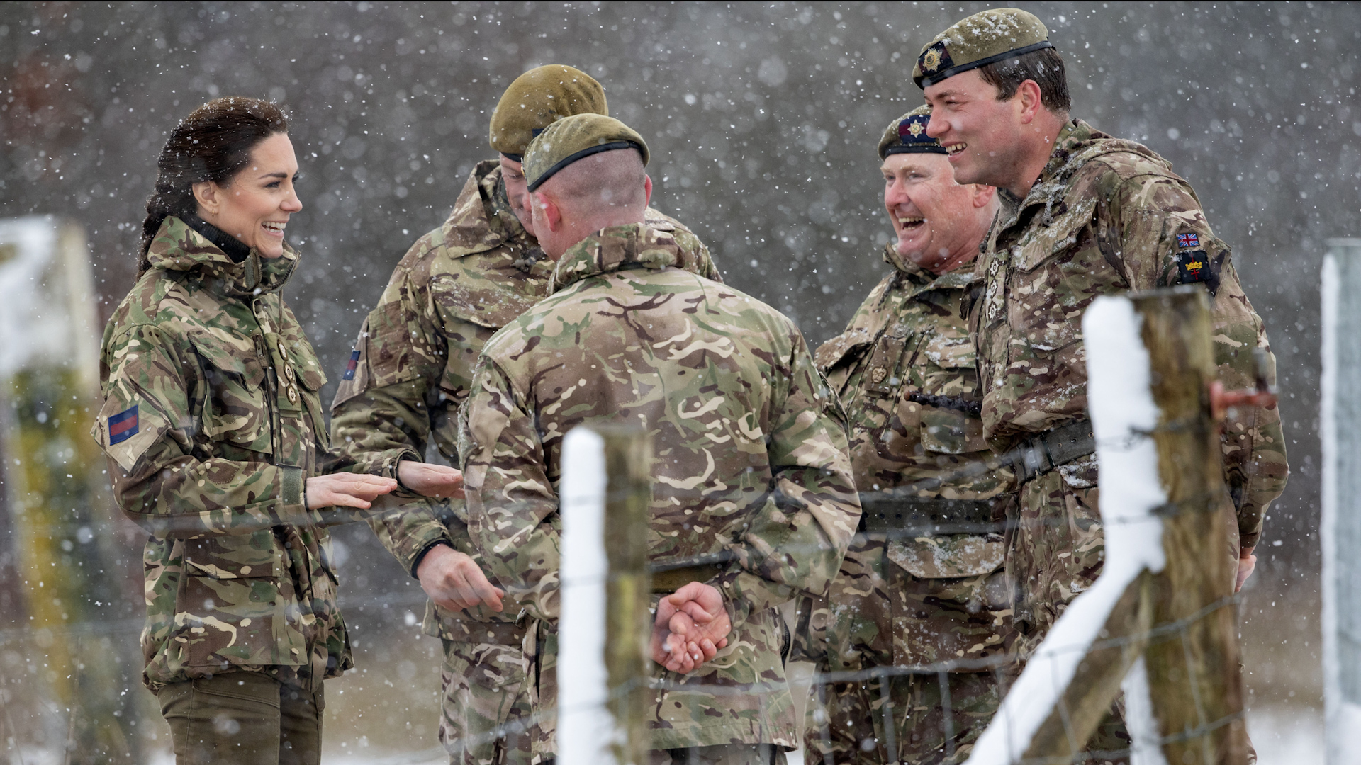 The Royal Colonel speaks to the troops