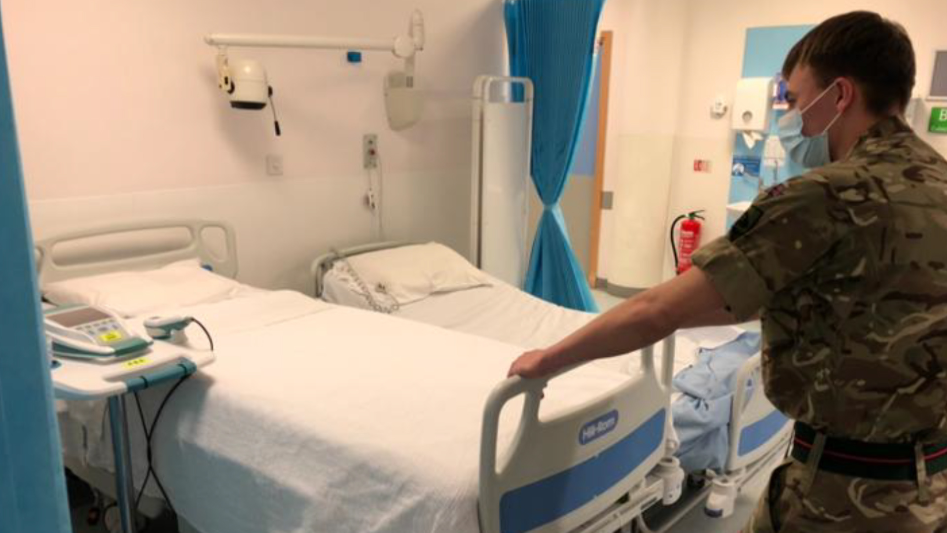 Private Dean is carrying out general duties in support of the NHS (Picture: British Army).