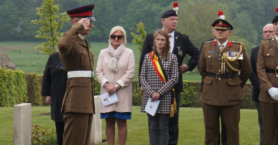 Private Ricky Foskett at Frederick Foskett rededication service