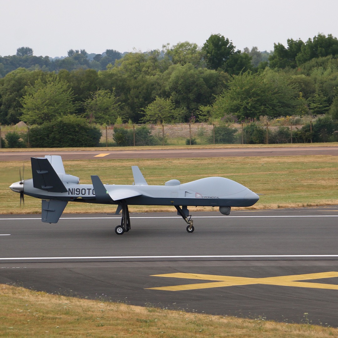 Protector Drone landing at RAF Fairford