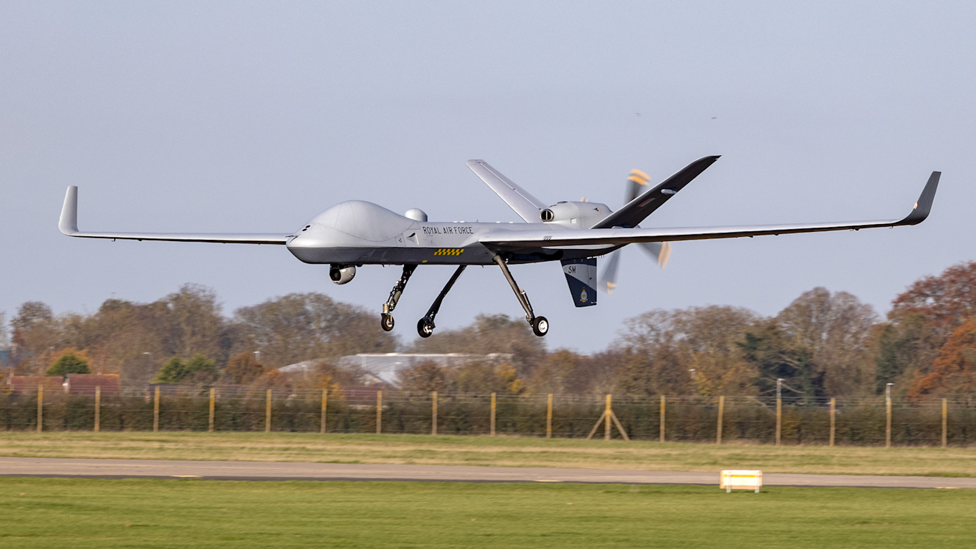 Protector, RAF's newest aircraft takes its first flight in the UK 17112023 CREDIT RAF
