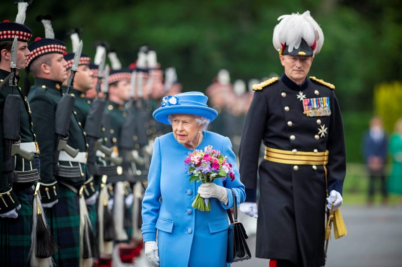 The Queen being presented with the keys to Edinburgh, Scotland, last year (Picture: MOD).