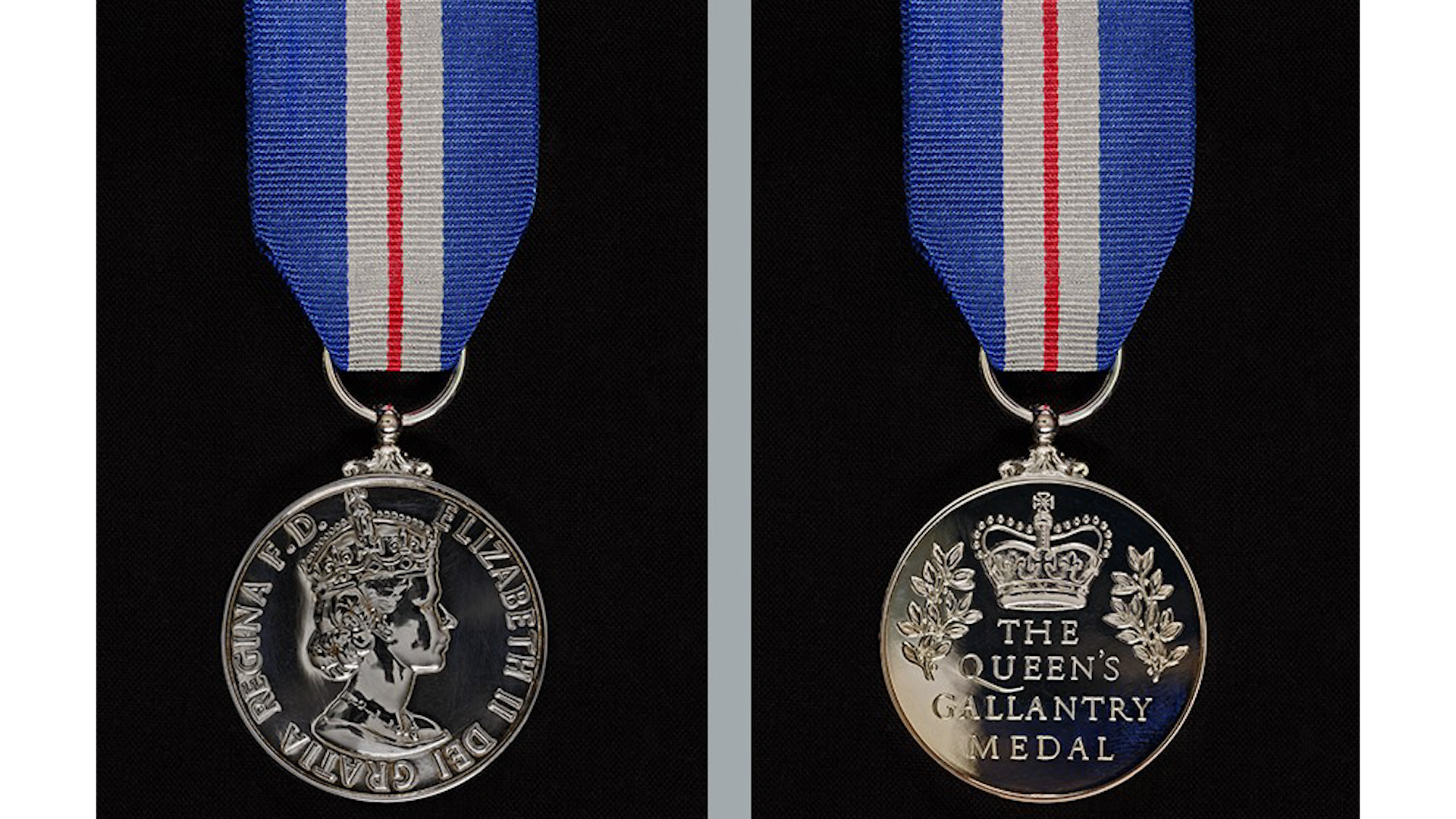 The Queen's Gallantry Medal front and back (Picture: MOD).
