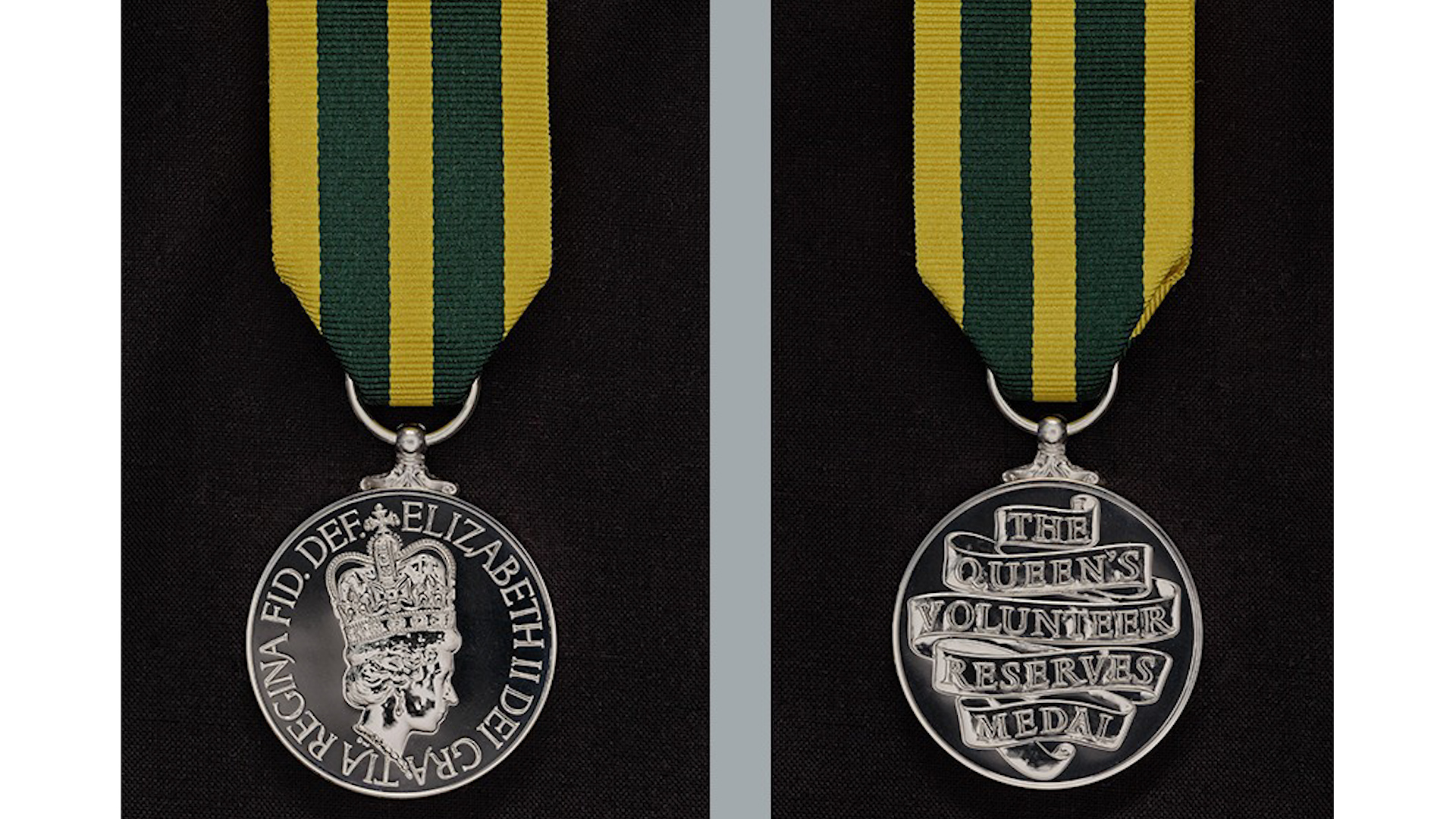 The Queen's Volunteer Reserves Medal front and back (Picture: MOD).
