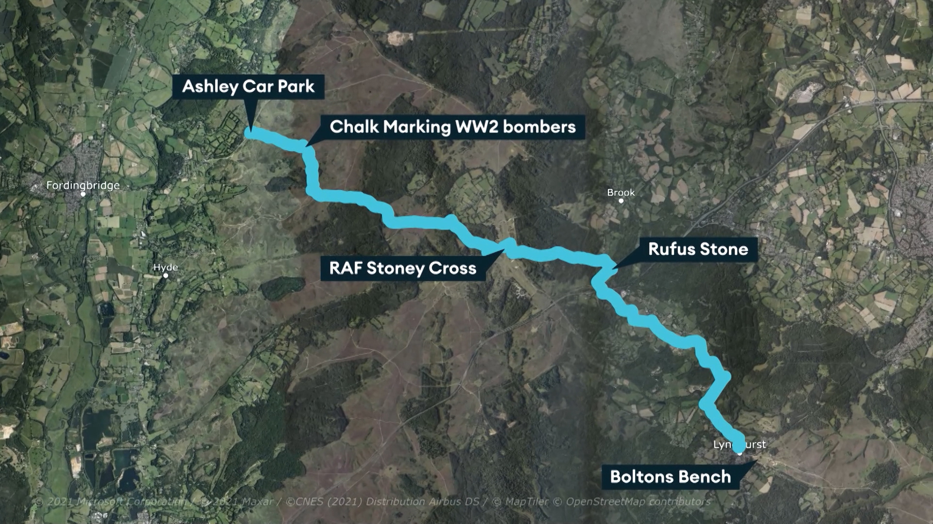 R4H Hike New Forest Day 1 Route Credit BFBS.jpg 
