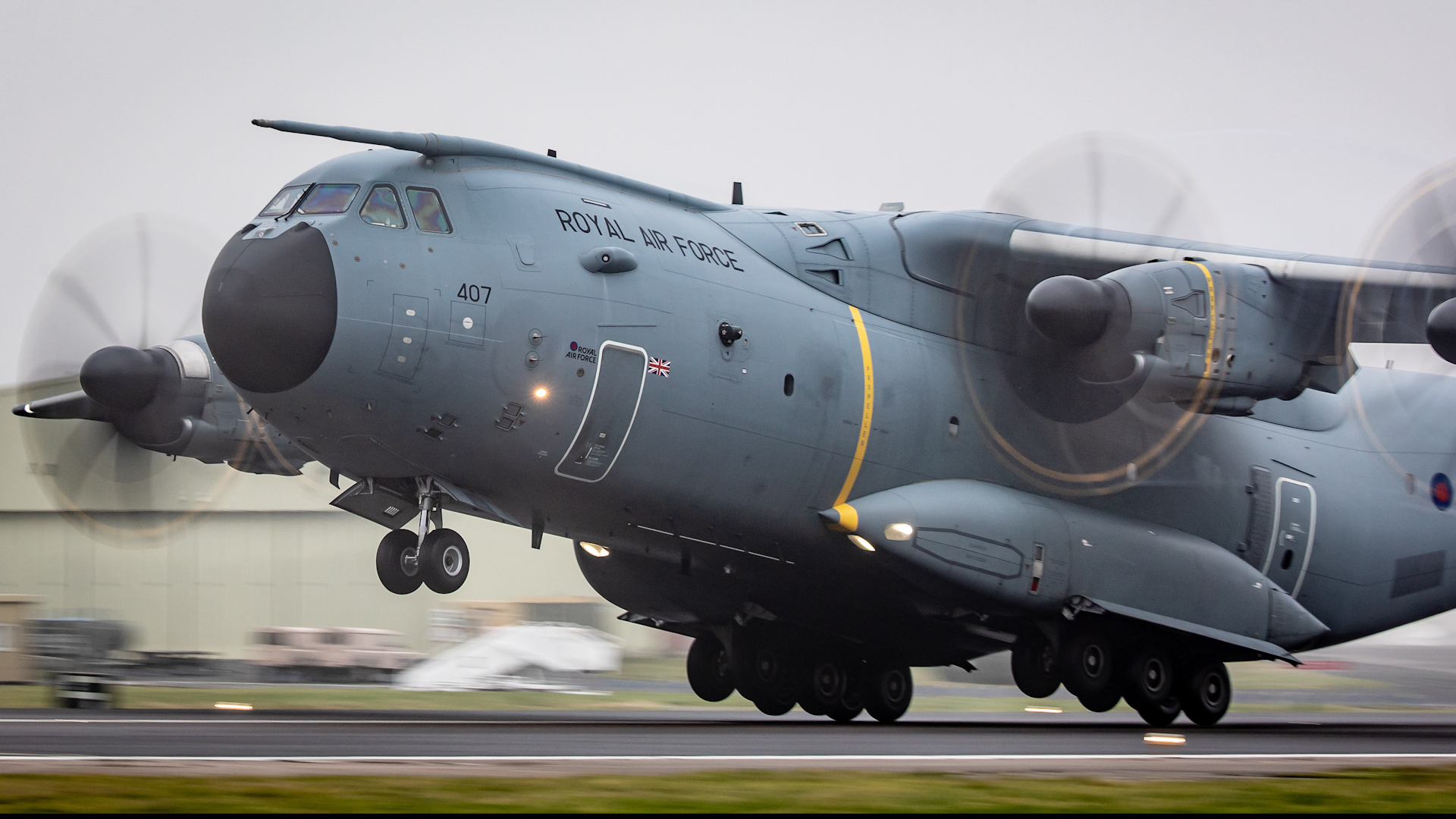 RAF A400 Take Off To Deliver COVID19 Vaccine Gibraltar 090121 CREDIT MOD