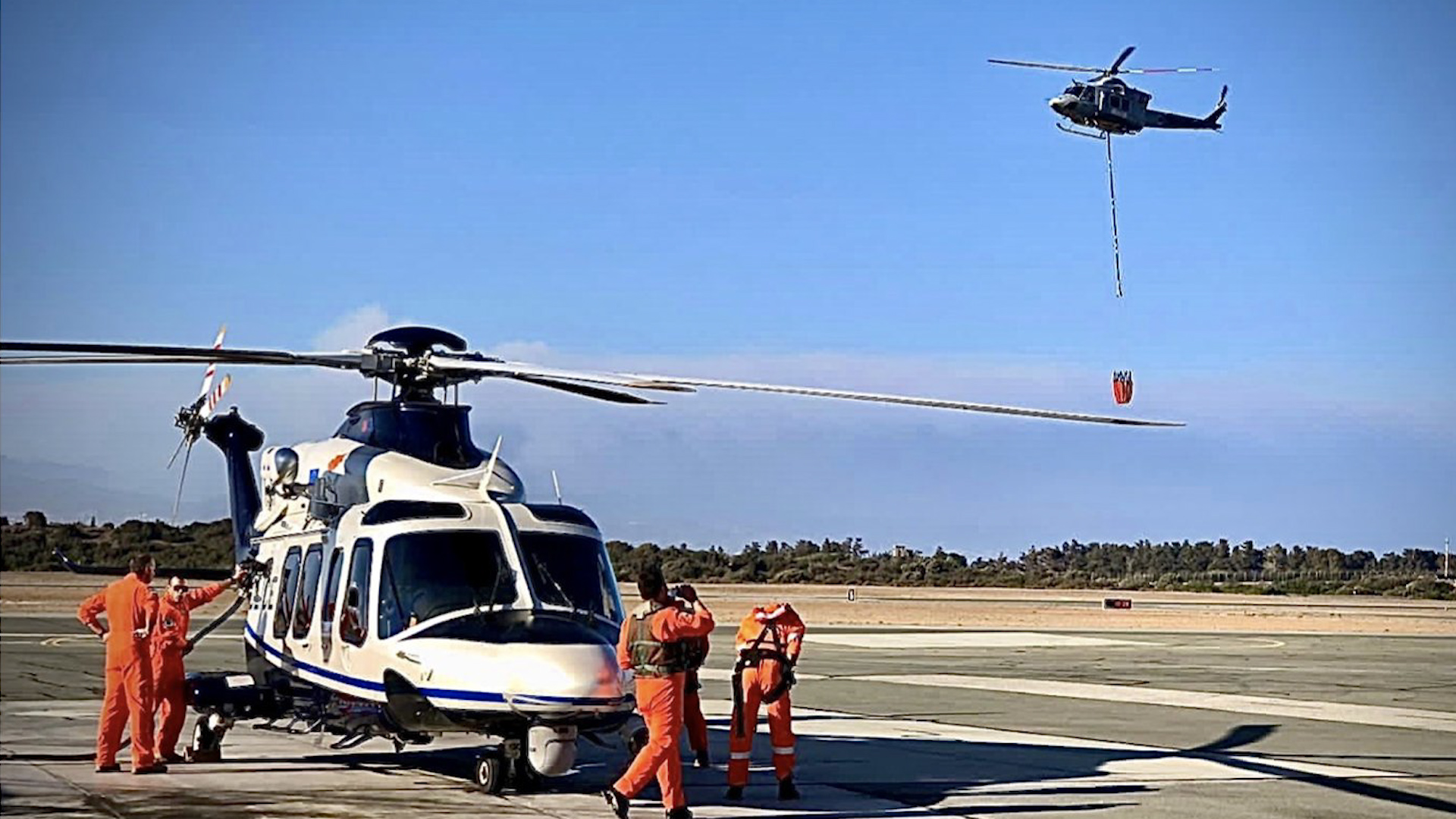 RAF Akrotiri Helicopter help tackle wildfire