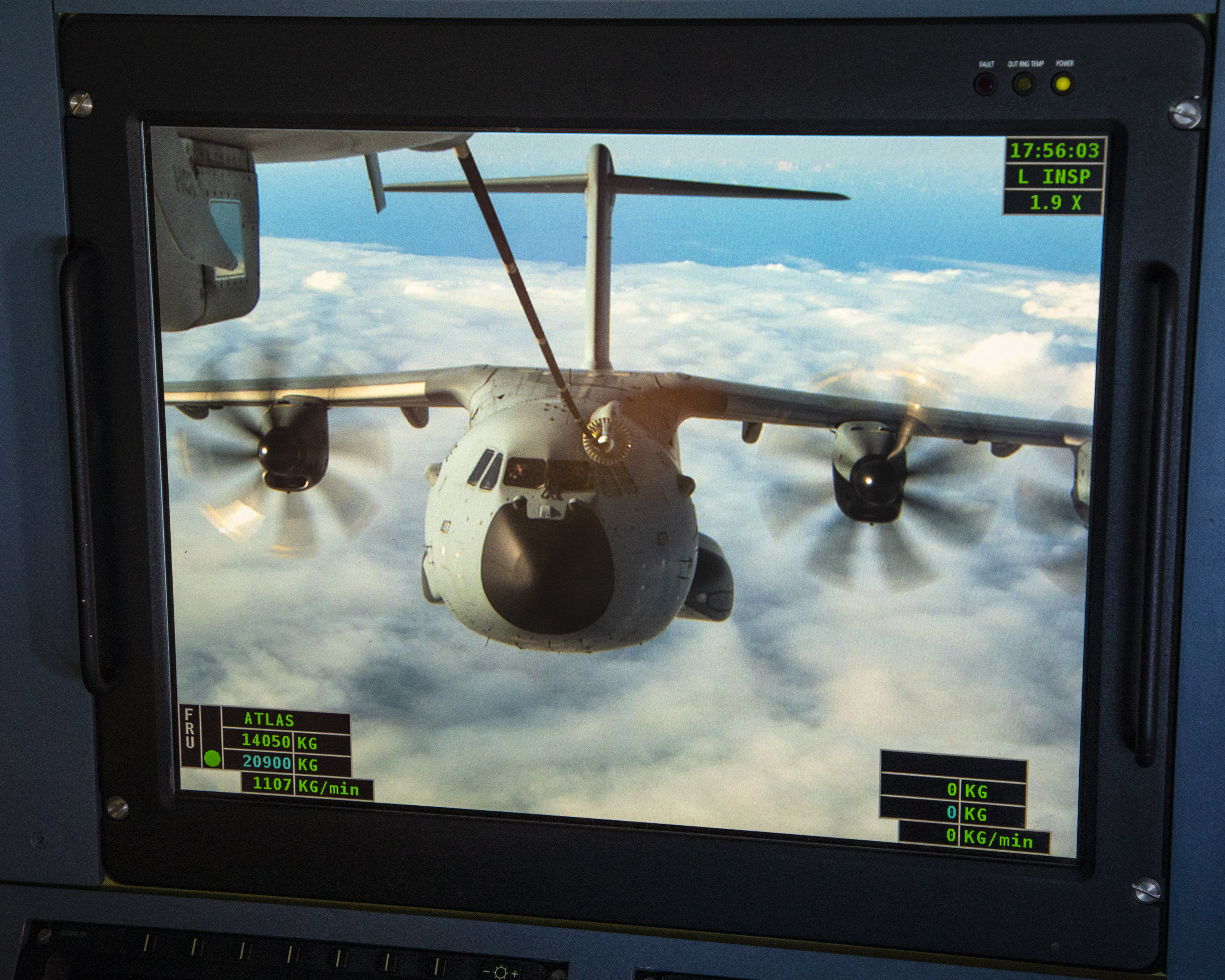 RAF Atlas refuelling over the South Atlantic for the first time