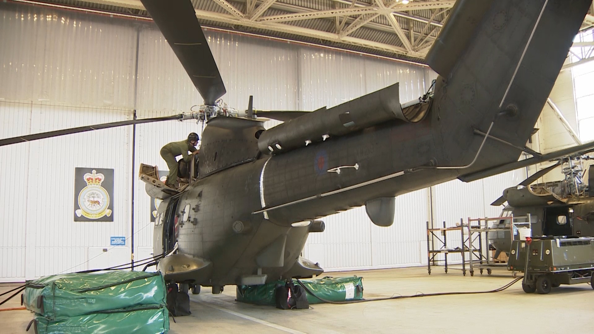 A Puma helicopter at RAF Benson.