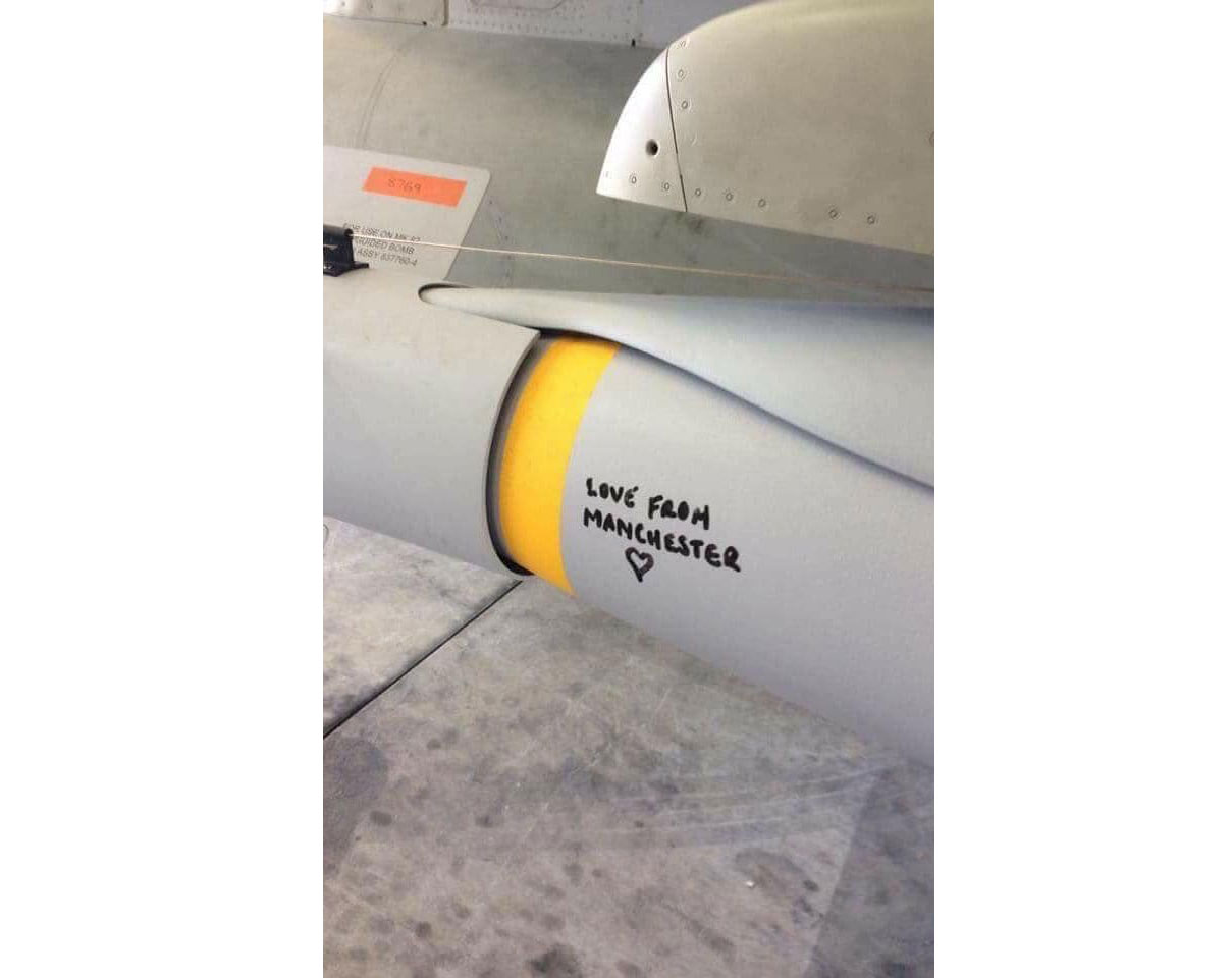 RAF 'Love From Manchester' Bomb
