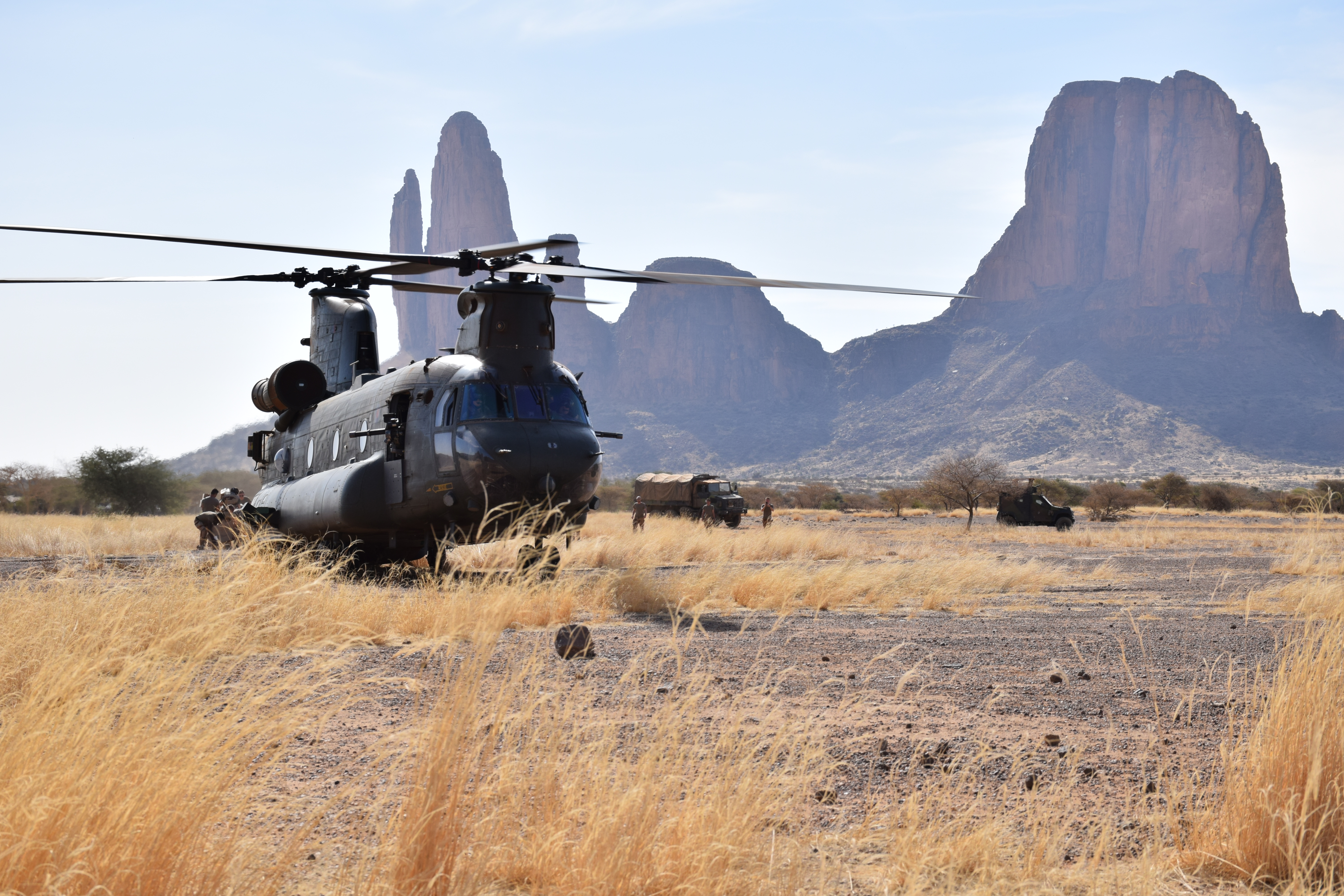 RAF Chinooks are deployed to Mali in support of the French-led Operation Barkhane (Picture: RAF).