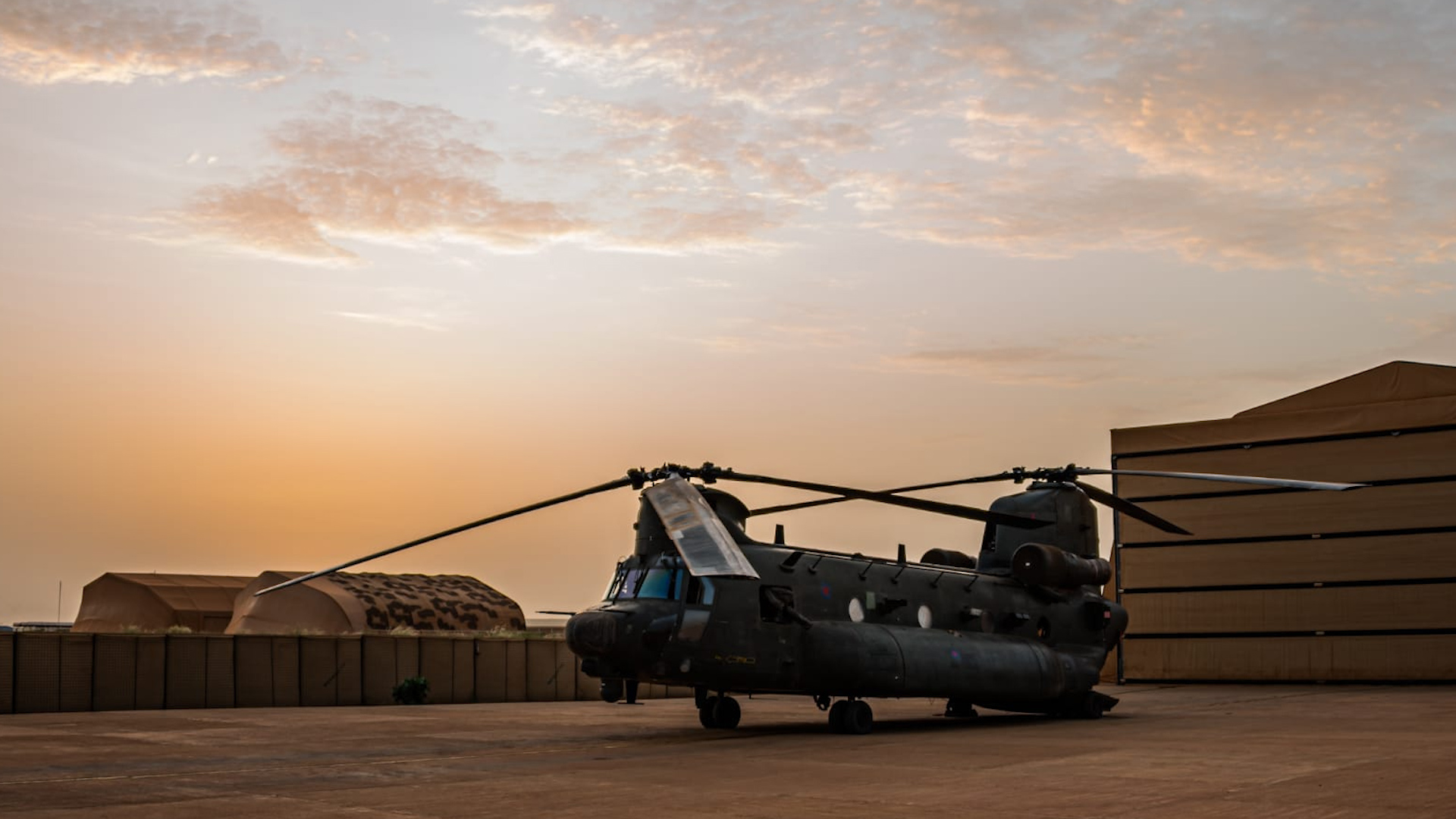 The Chinook aircraft operated from a base in Gao (Picture: RAF).