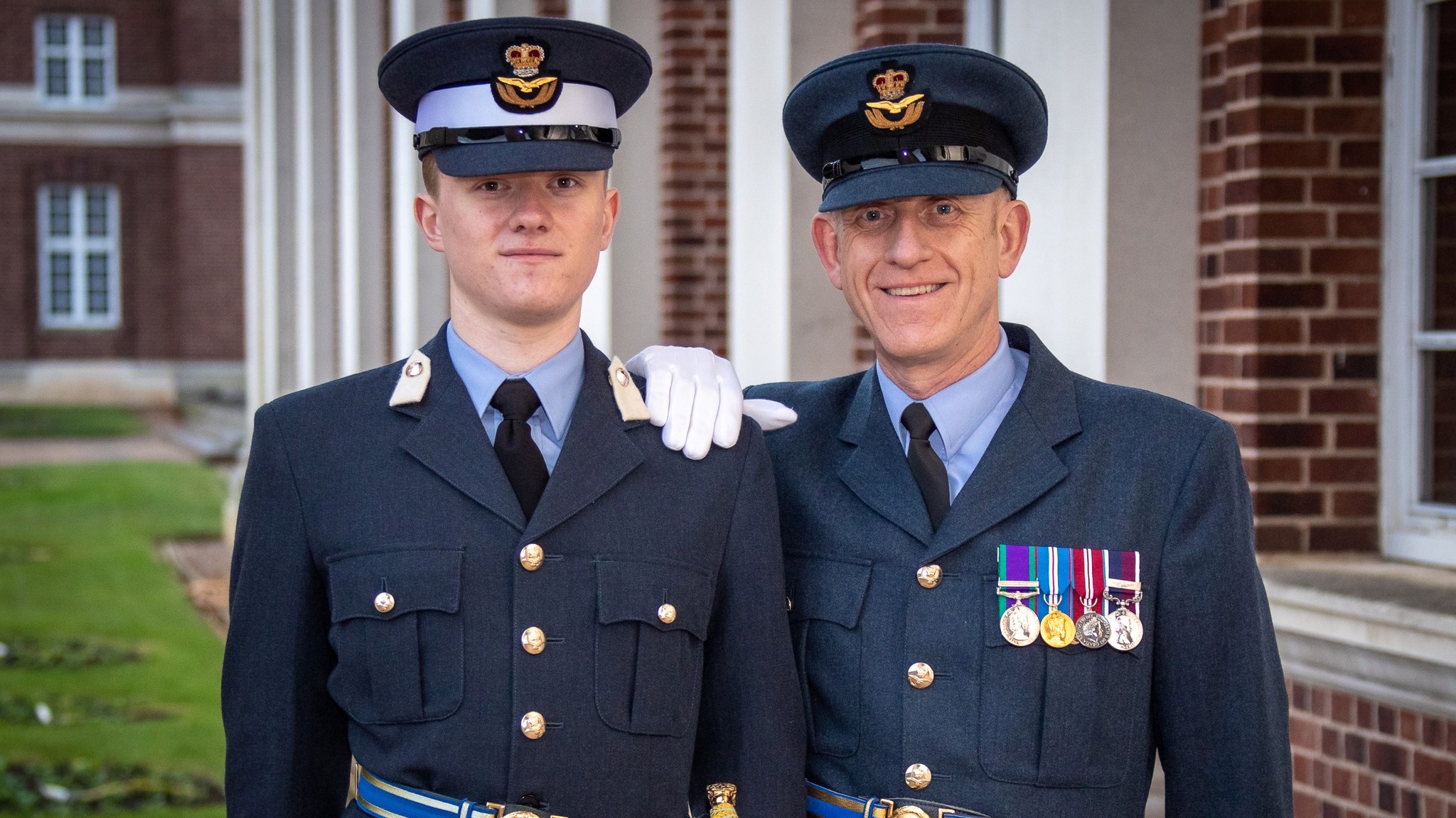 RAF College Cranwell extra special graduation for Father and son, Stuart and George Whiteman 16122021 CREDIT MOD Crown Copyright.jpg