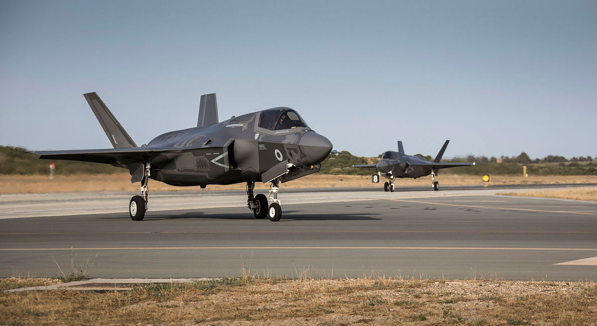 RAF F-35B Lightning IIs shown at RAF Akrotiri