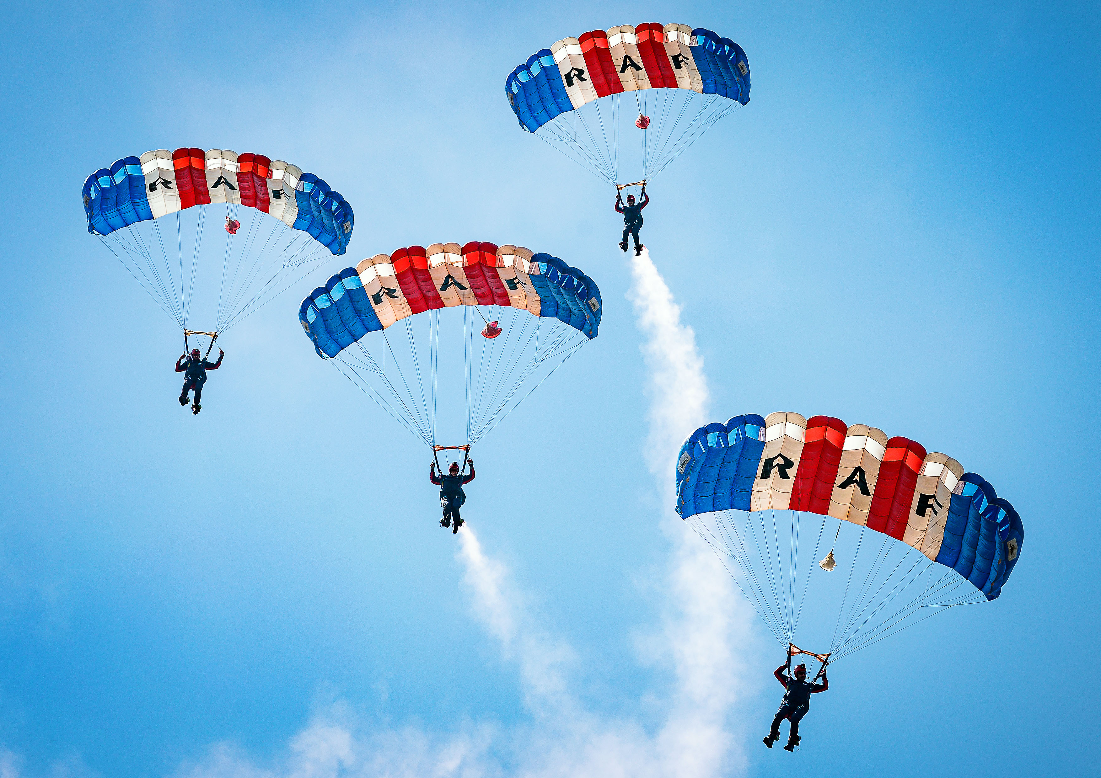 RAF Falcons' first jump of the season over Brize Norton in April 2023 1 CREDIT RAF