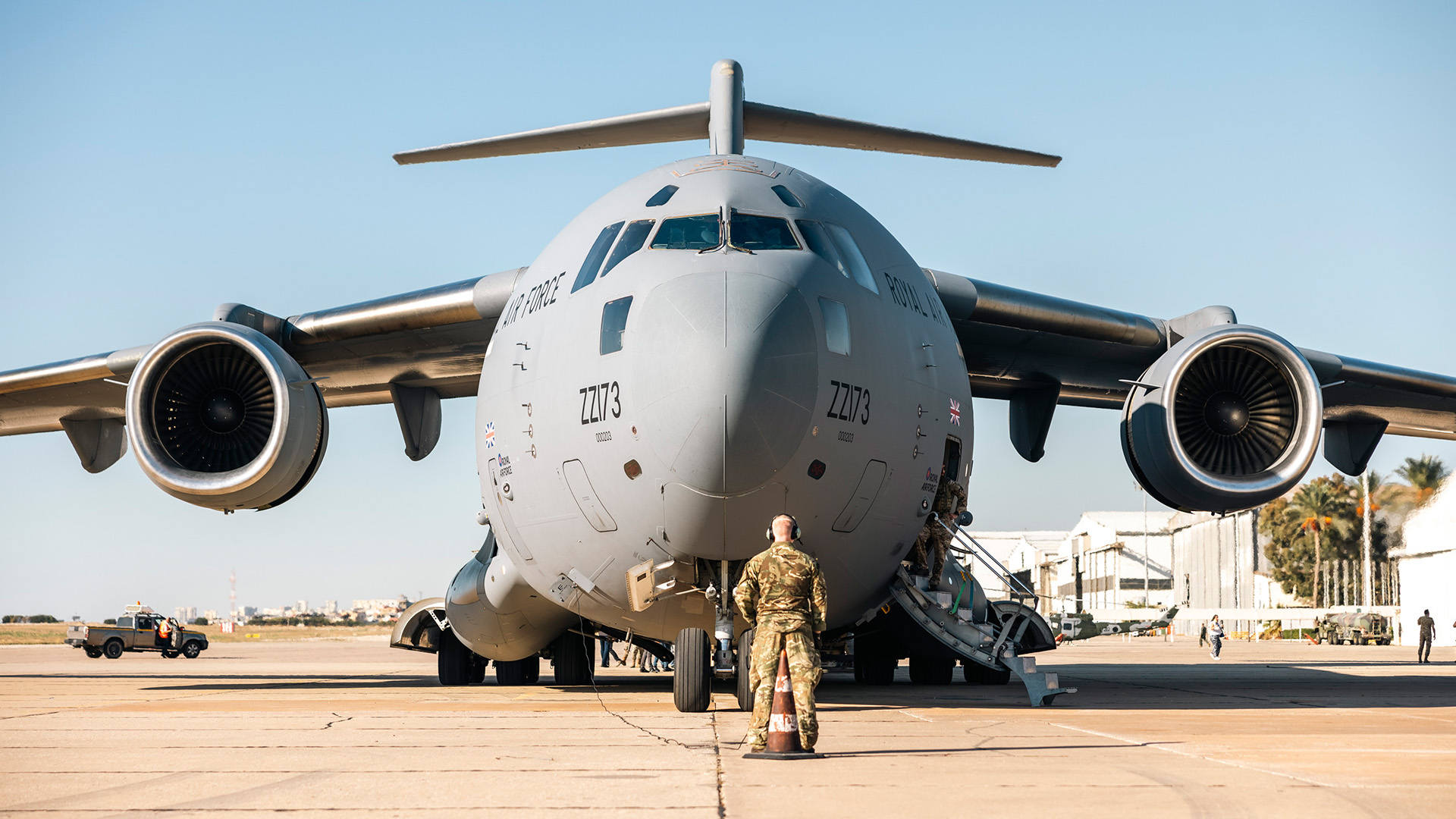 The delivery of supplies from the RAF was in direct response to a request from the Lebanese armed forces (Picture: RAF)