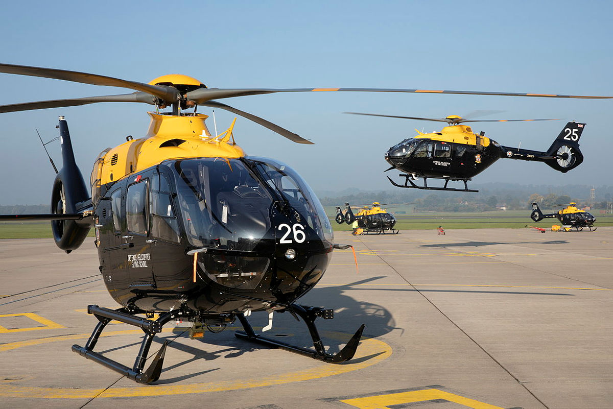 RAF Juno HT1 helicopters at the No 1 Training School in Shawbury (picture: MOD)