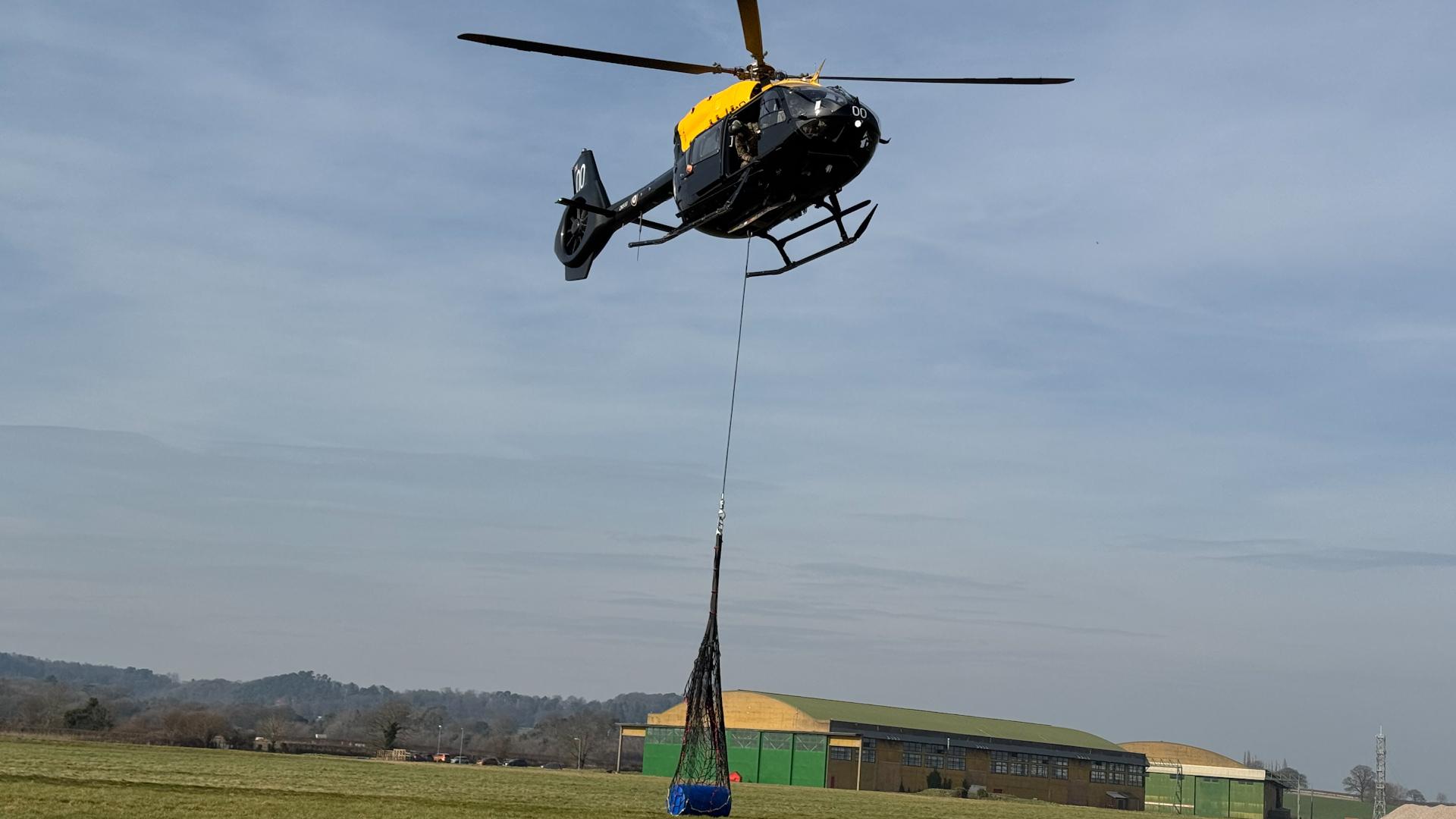 Underslung load training with the RAF Jupiter is one of the activities carried out at RAF Shawbury