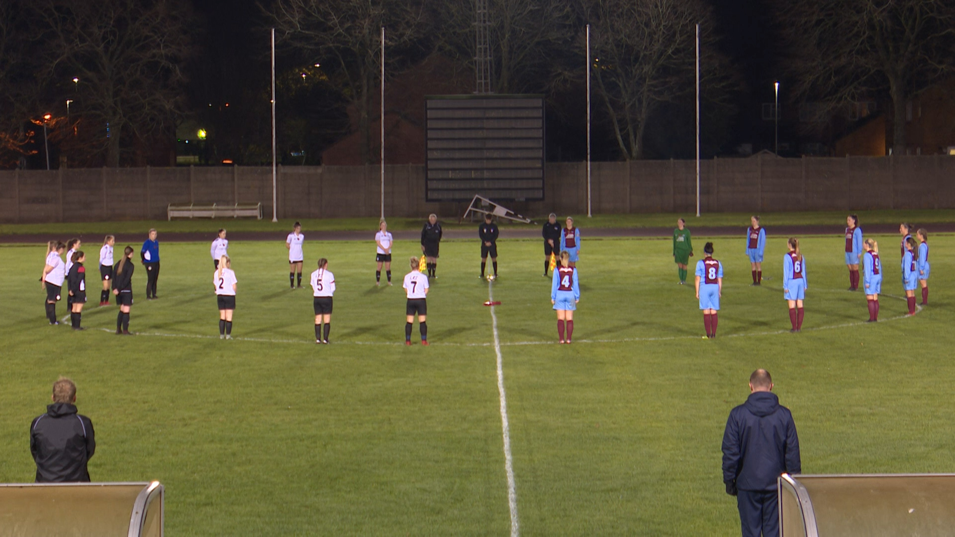 Before the match, both teams held a minute's silence ahead of Remembrance.