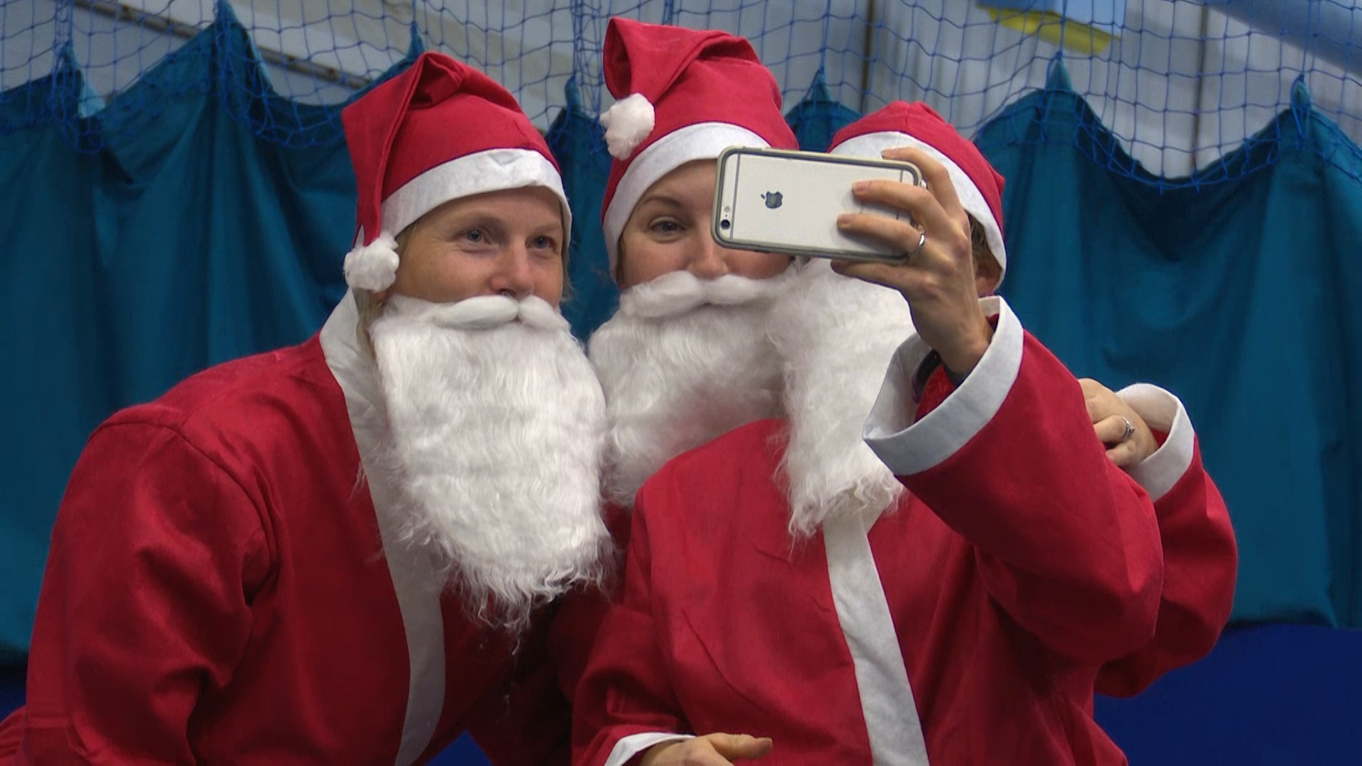 RAF Leeming Holds Charity Santa Dash 071218 CREDIT BFBS