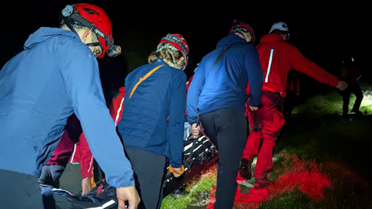 RAF Mountain Rescue Teams worked alongside local organisations to take two walkers off their respective mountains (Picture: Royal Air Force)