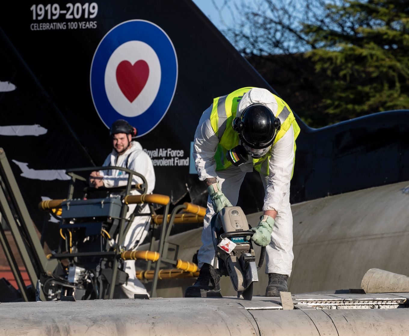 It took about two weeks to complete the removal process of the jet (Picture: RAF Marham).