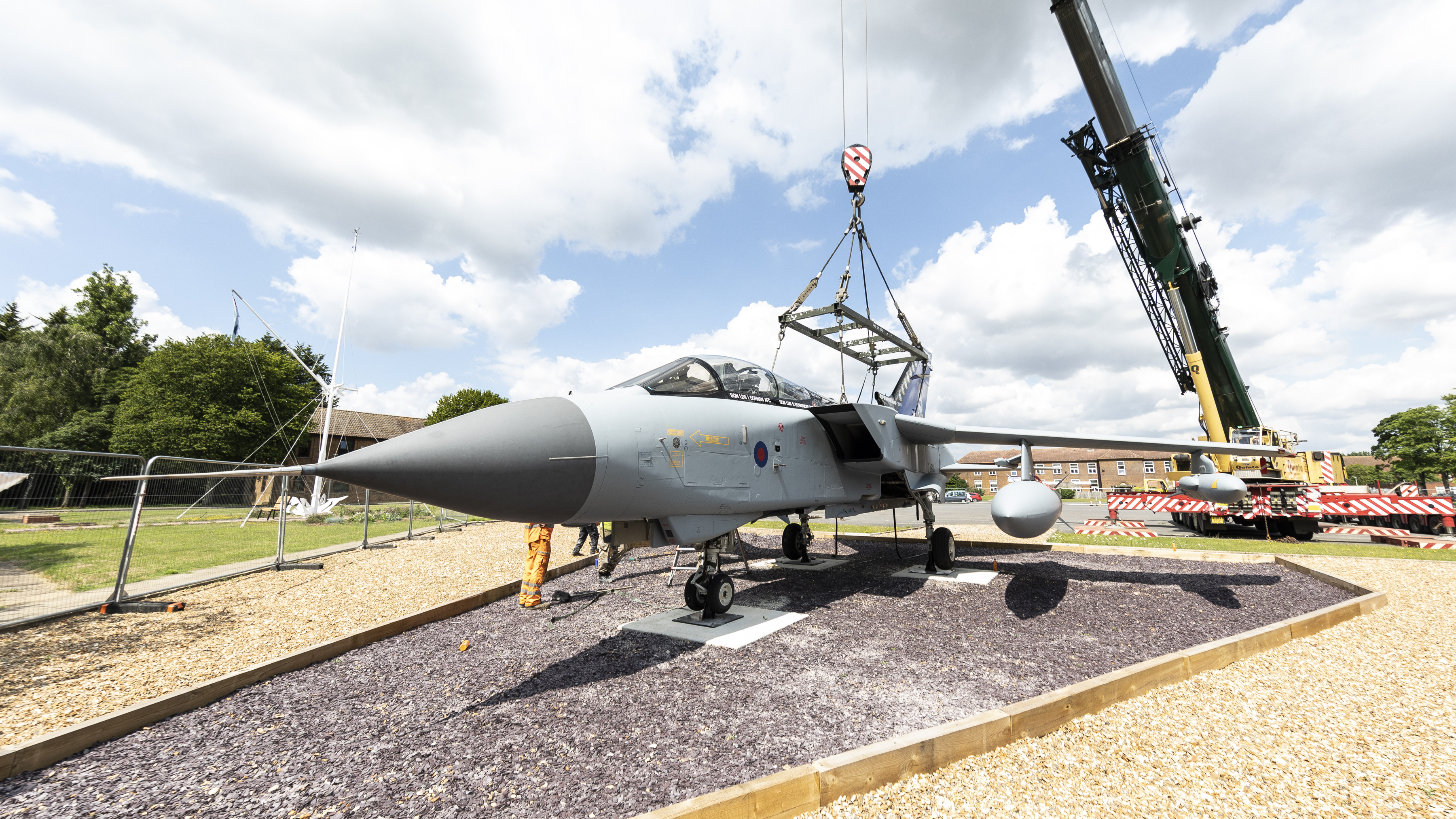 RAF Marham's new Gate Guardian is a Tornado GR4 ZA614