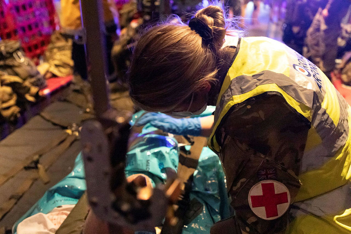 RAF medical specialists provide medical treatment to earthquake victims in Turkey earlier this year 