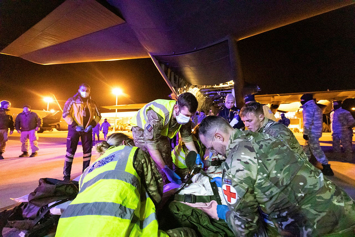 RAF Medical specialists of the Critical Care Air Support Team CCAST provide urgent medical treatment to victims of the Turkey earthquake 2 15.02.23 CREDIT Crown Copyright