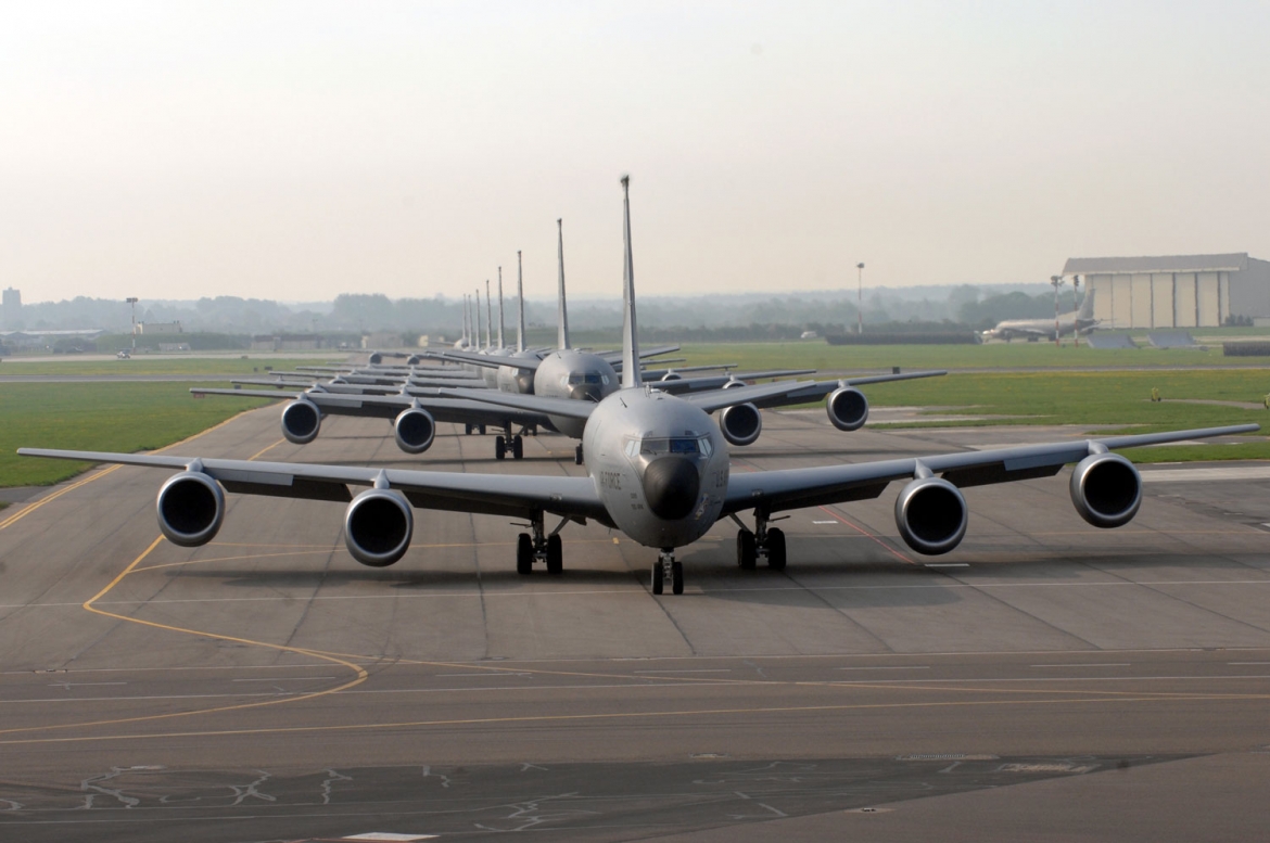 RAF Mildenhall KC-135R Stratotankers Runway