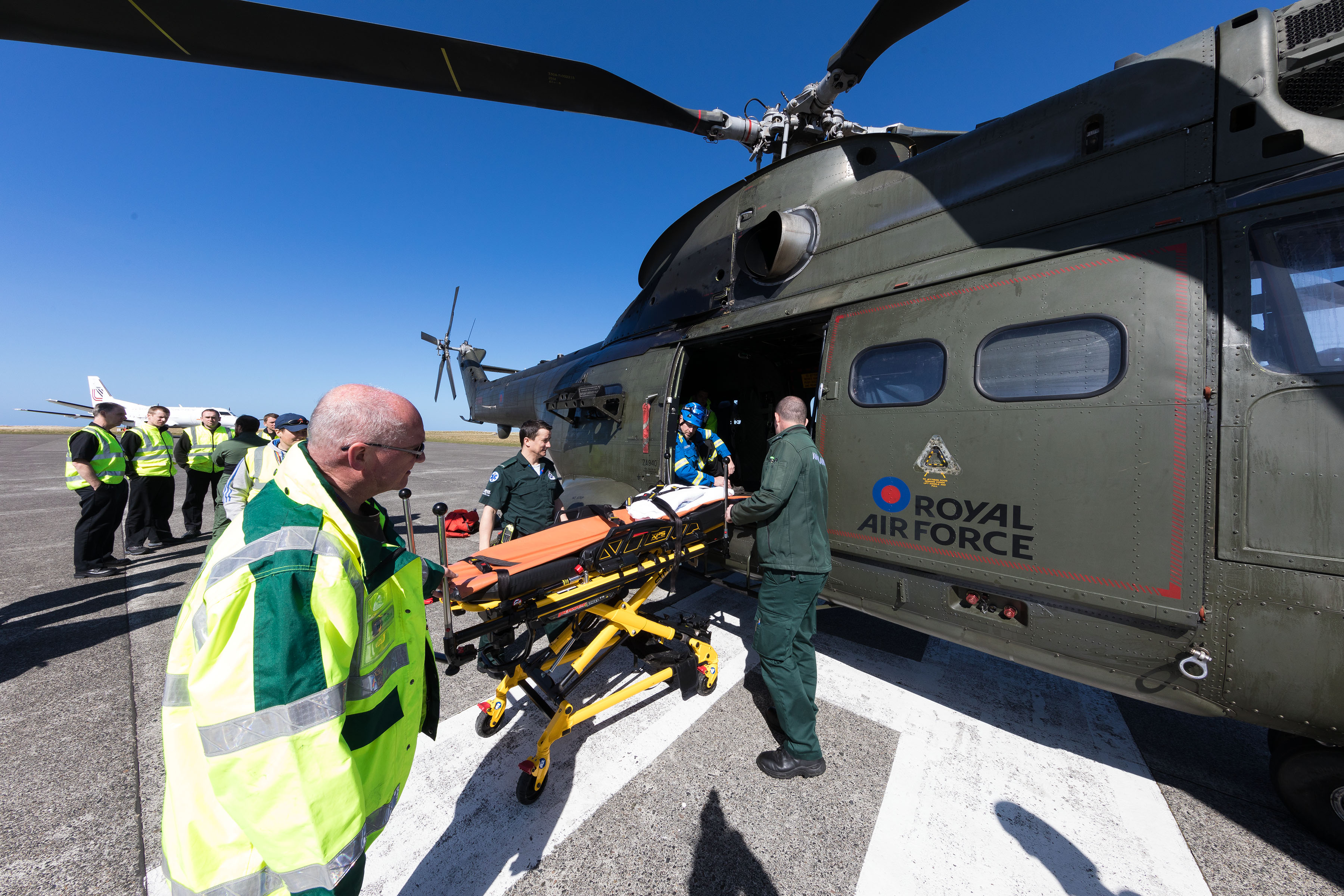 Personnel practised loading a stretcher onto the aircraft (Picture: MOD).