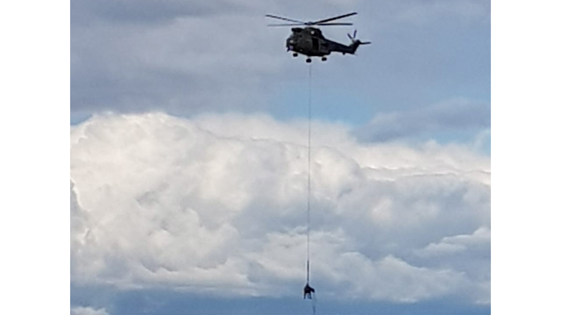 RAF Puma crew rescue of Crammel Linn Cow