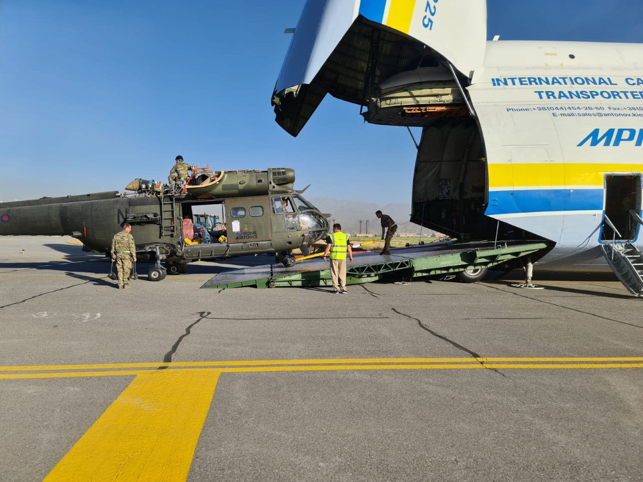 RAF Puma detachment returning from Afghanistan