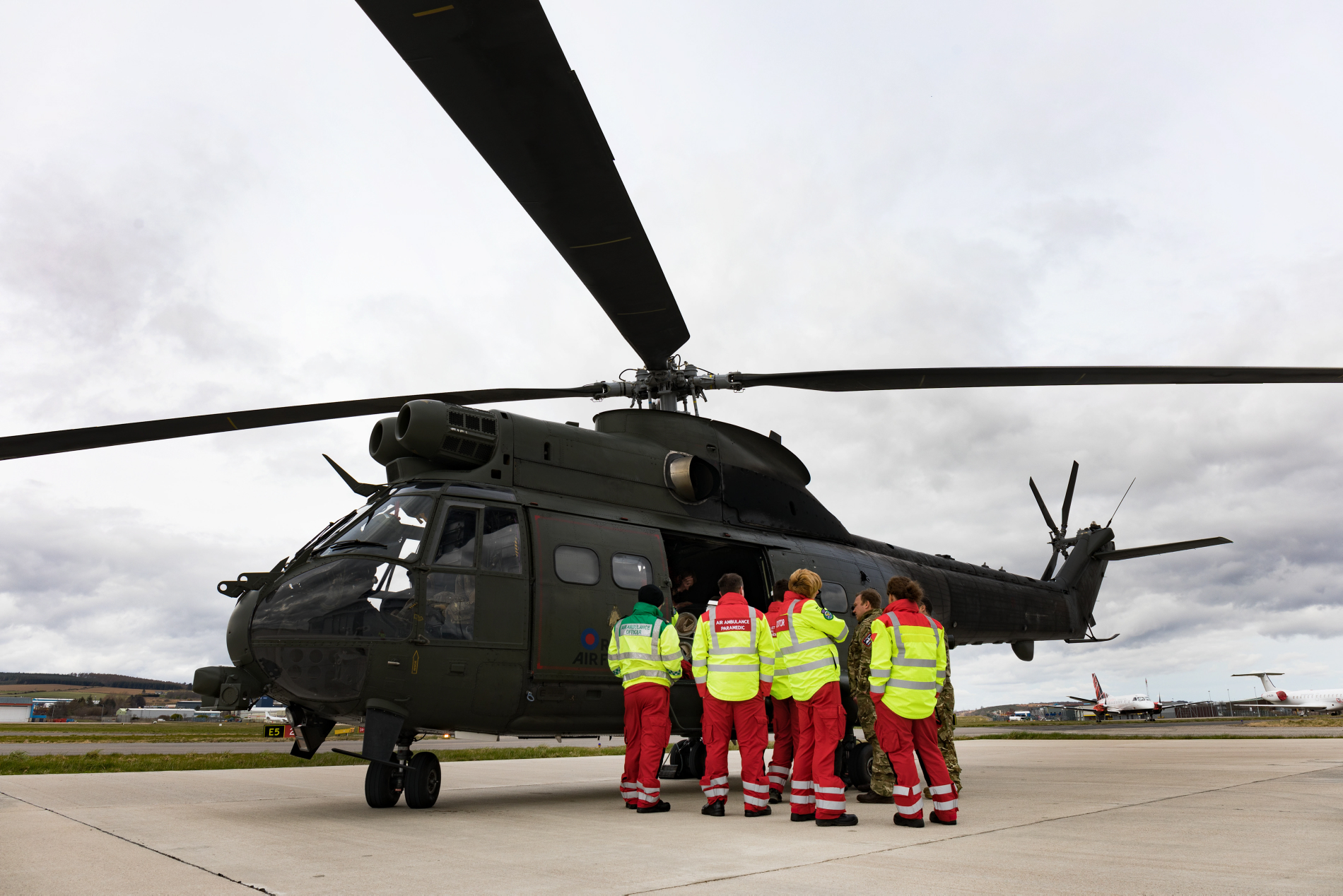 Cover image: Library image of RAF Puma crew during training (Picture: MOD).