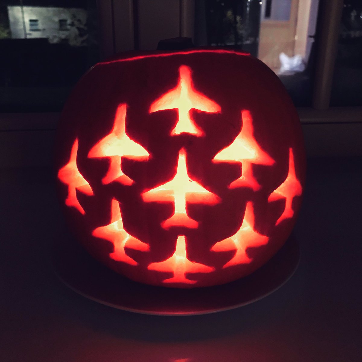 RAF Red Arrows Pumpkin Credit Georgina GodfreeTwitter