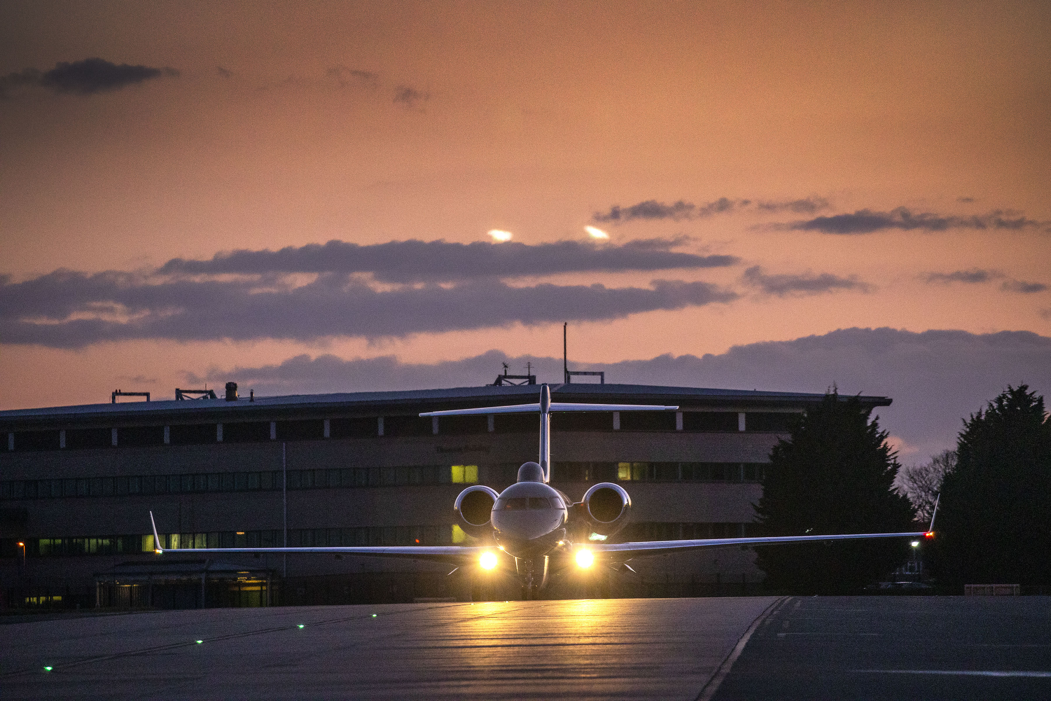 RAF Sentinel on the runway, with the aircraft set to retire following its last operation