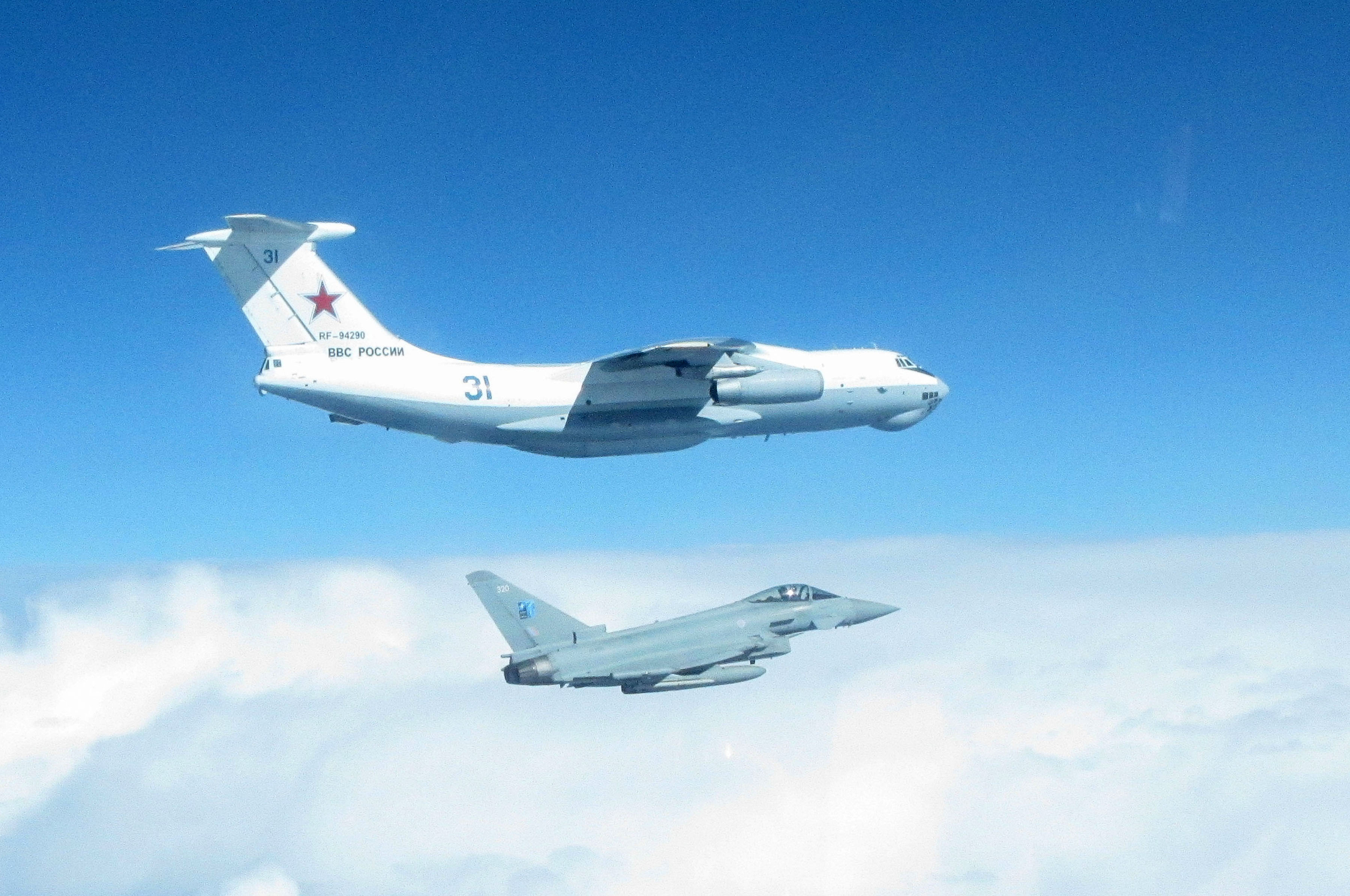 Cover image: It is the fifth time RAF Typhoons have been launched to intercept Russian aircraft during the deployment (Picture: MOD).