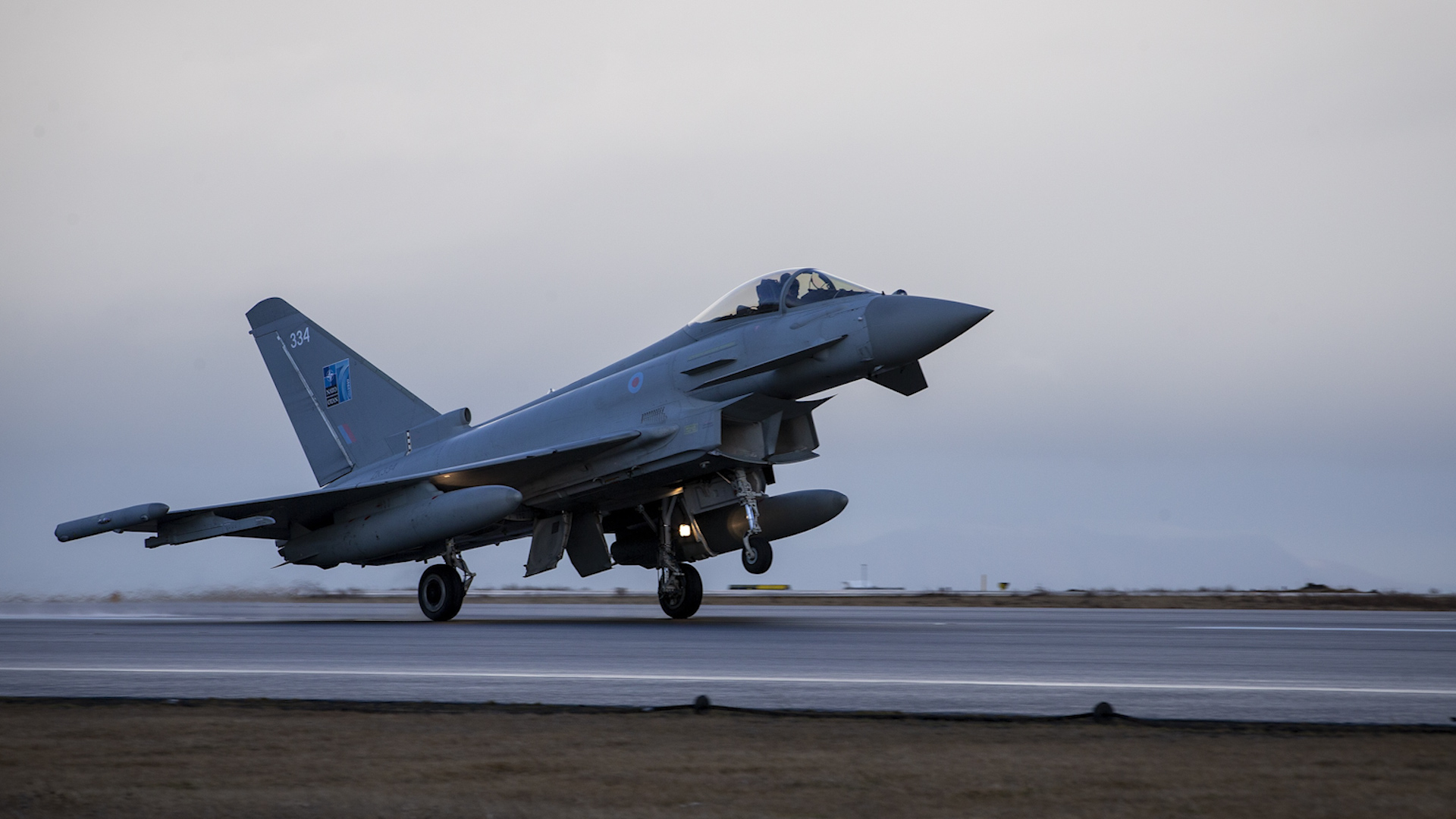 An RAF Typhoon during a NATO Air Policing mission in 2019 (Picture: RAF).
