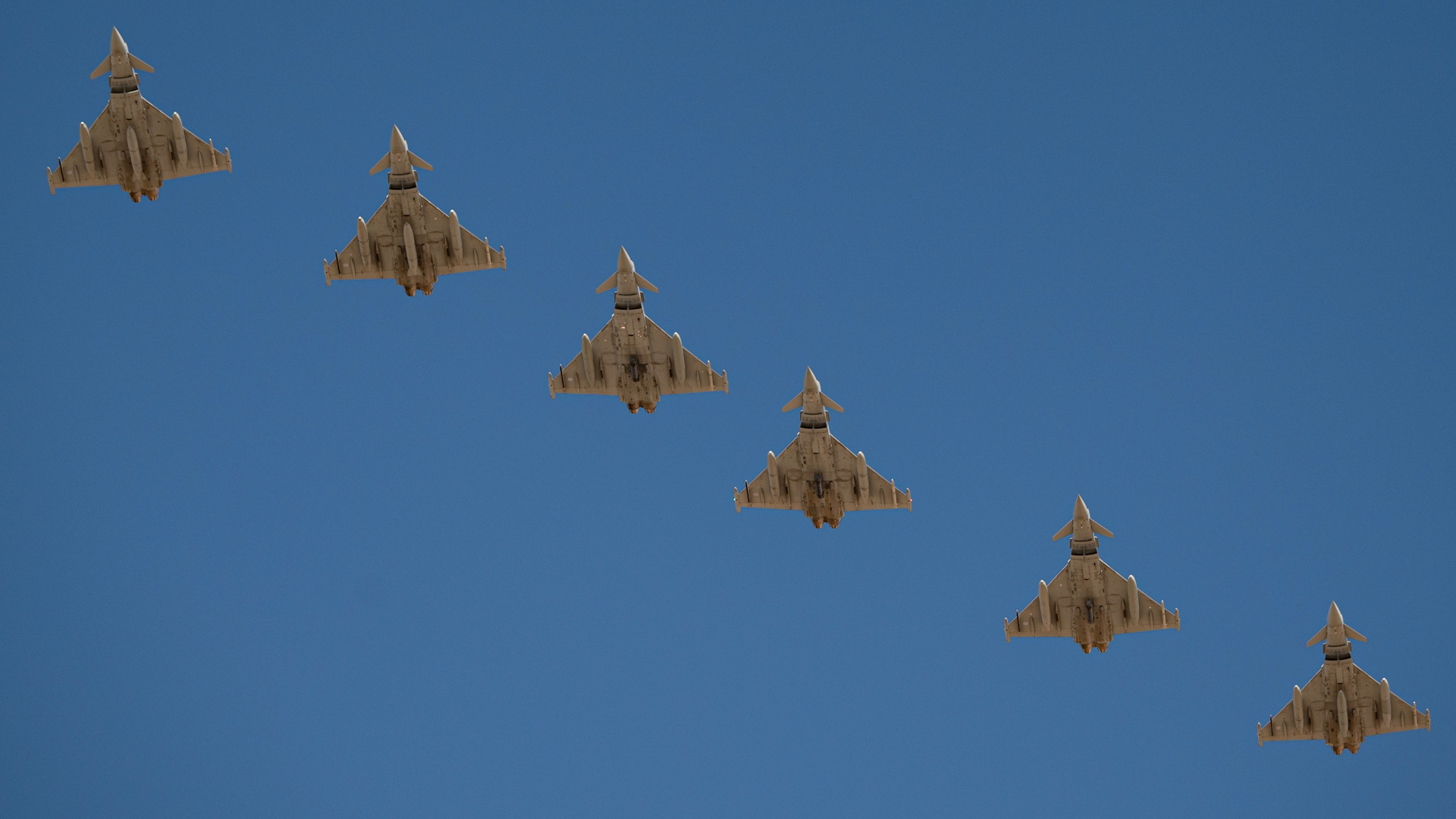 RAF Typhoons arrive at Nellis Air Force Base in the US for Exercise Red Flag 2024 (Picture: Nato Air Command X).