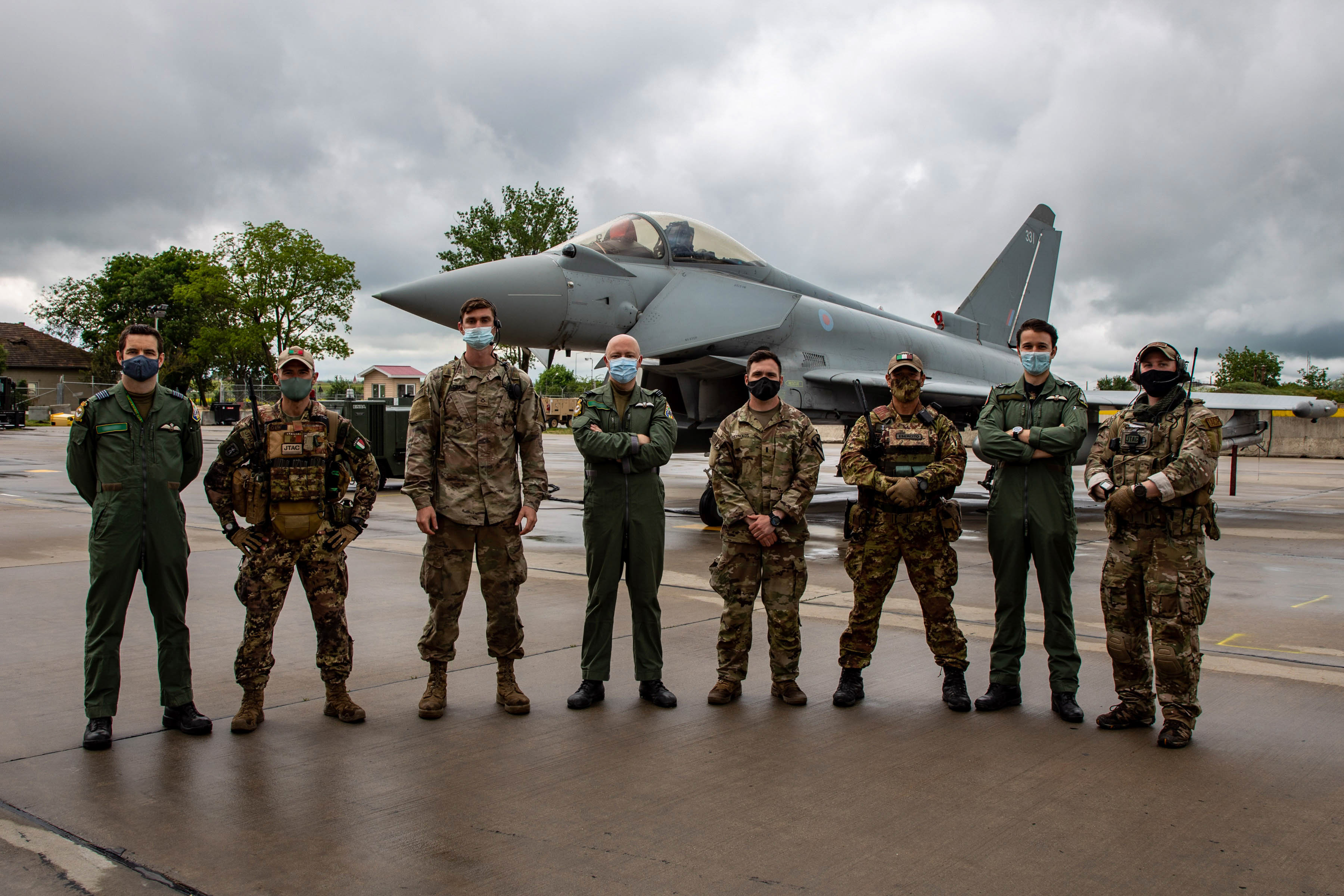 RAF Typhoons on NATO Air Policing mission support US and Italian JTAC exercise in Romania 25052021 CREDIT RAF