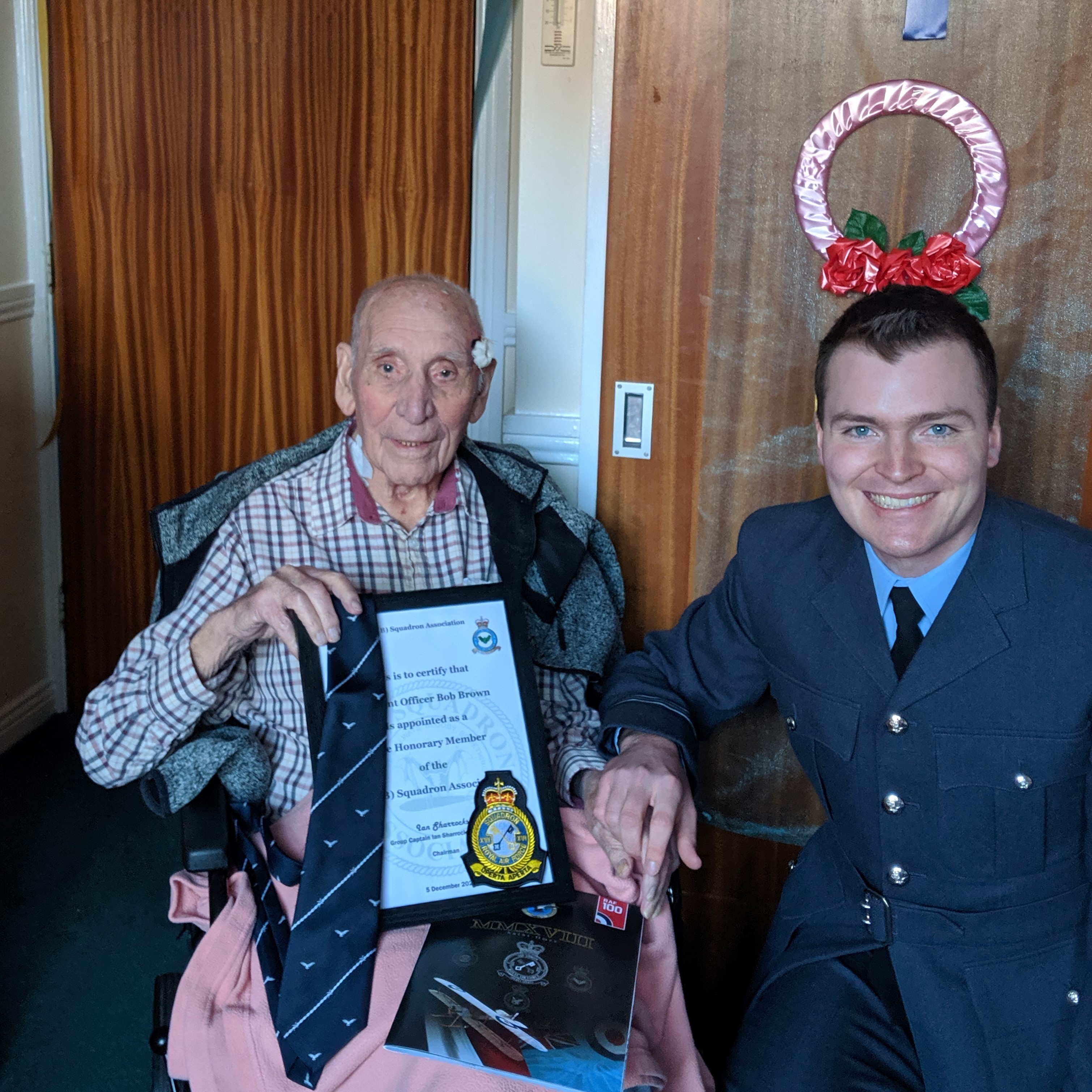 RAF Veteran Bob Brown during his 102nd birthday