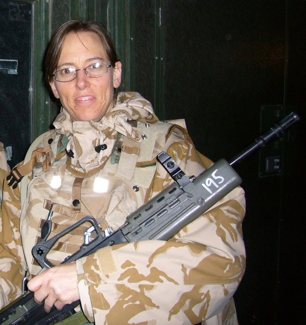 RAF Veteran Michelle Hopkins in Iraq (Picture: Help For Heroes).