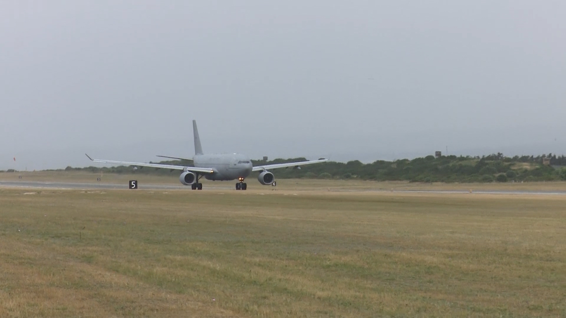 RAF Voyager prepares for take-off at Akrotiri.